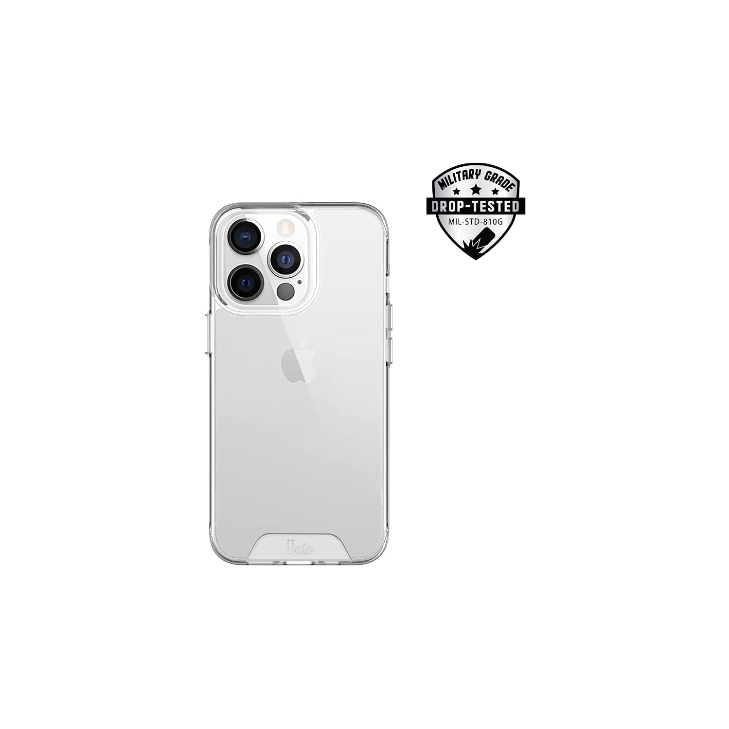 Étui protecteur rigide testé contre les chutes Soul+ [Hybrid TPU] d’Uolo pour [iPhone 13 Pro] - transparent
