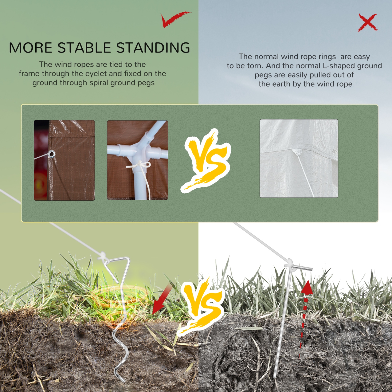 Tente de fête Outsunny de 18,7 x 9,4 pi, tente de mariage pliante portative, abri événement à auvent de jardin, pare-soleil extérieur avec 4 parois