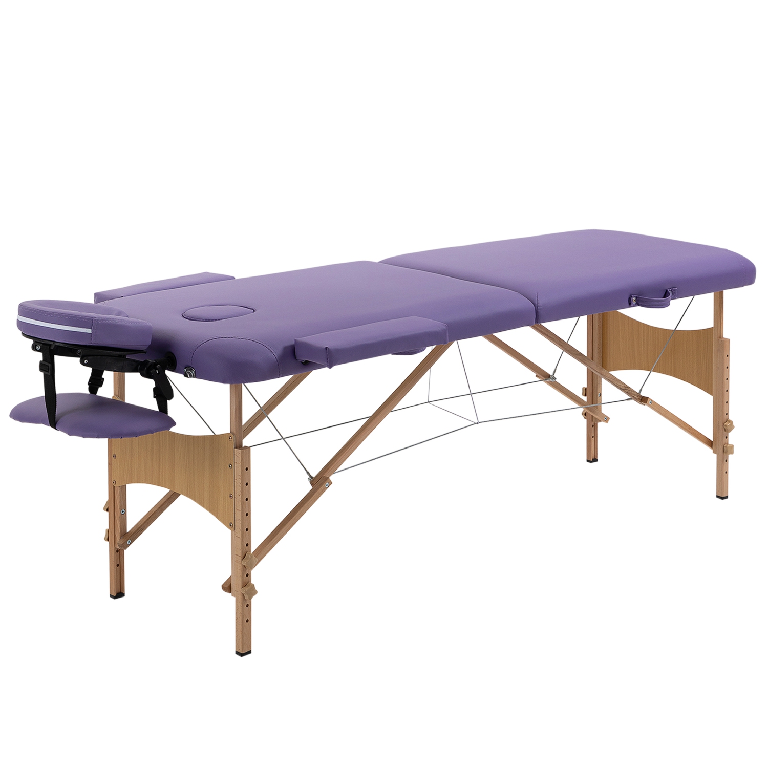 HOMCOM – Table de massage pliante portative de 83&nbsp;po, canapé-lit professionnel à hauteur réglable avec étui de transport gratuit, appuie-tête,