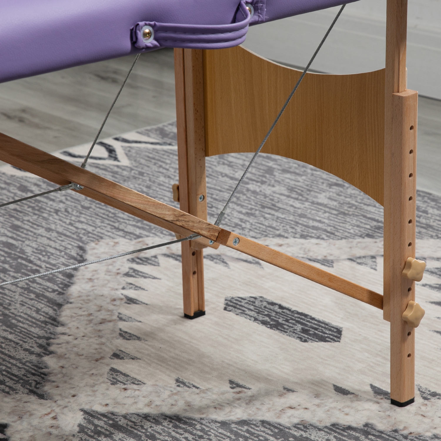 HOMCOM – Table de massage pliante portative de 83&nbsp;po, canapé-lit professionnel à hauteur réglable avec étui de transport gratuit, appuie-tête,