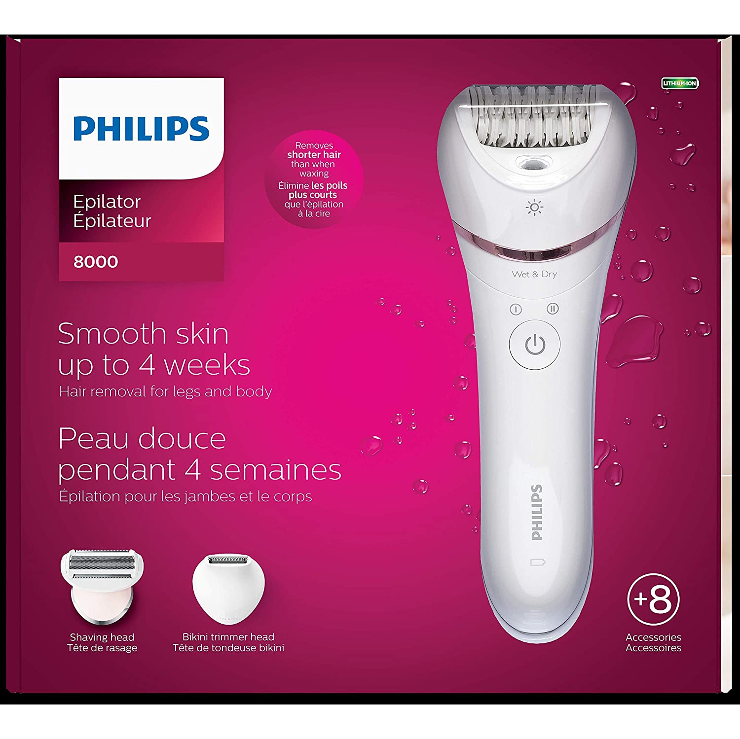 Philips Epilator Series 8000 Wet & Dry Epilator - BRE720/14 - Brand New