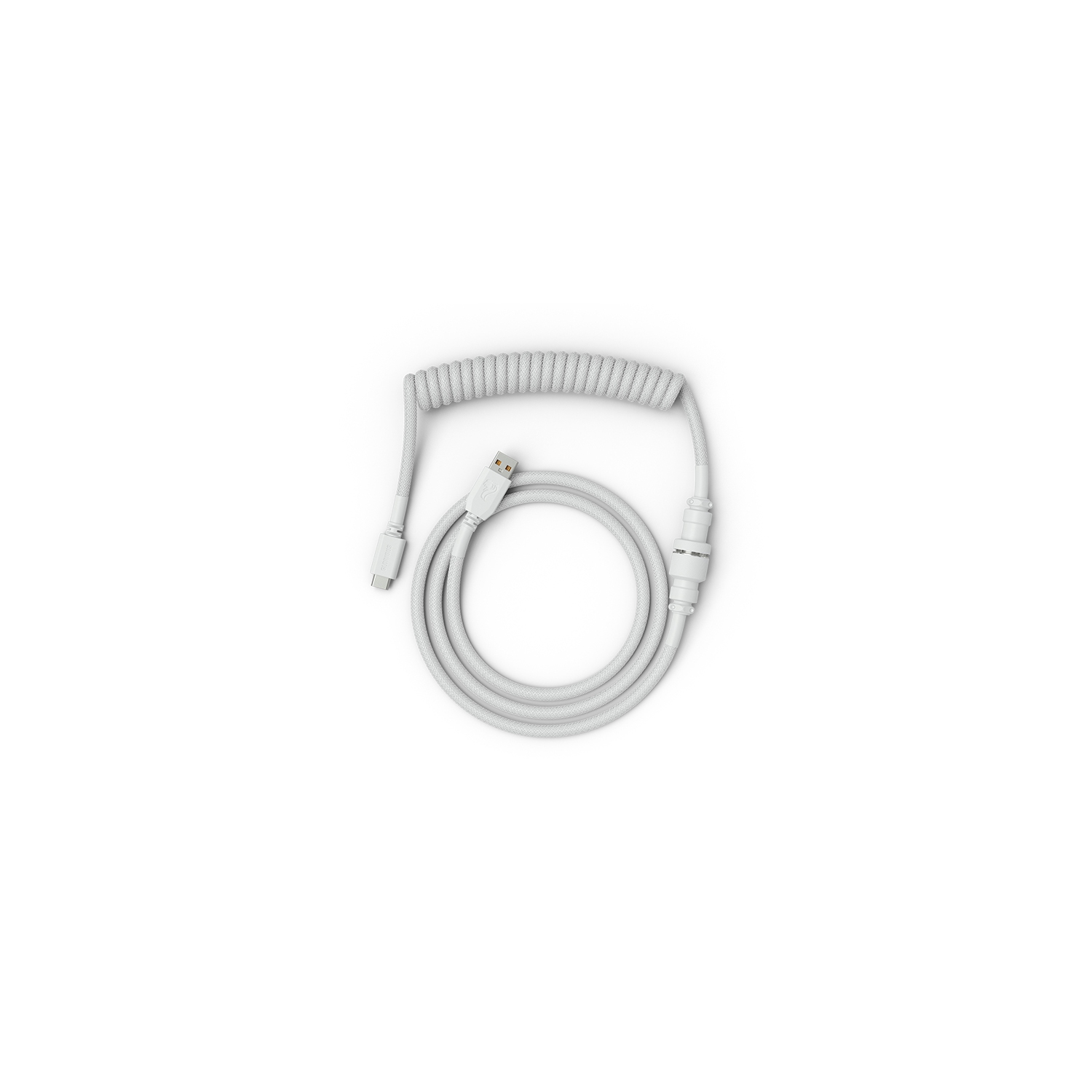 Glorious Coiled USB-C Cable - Ghost