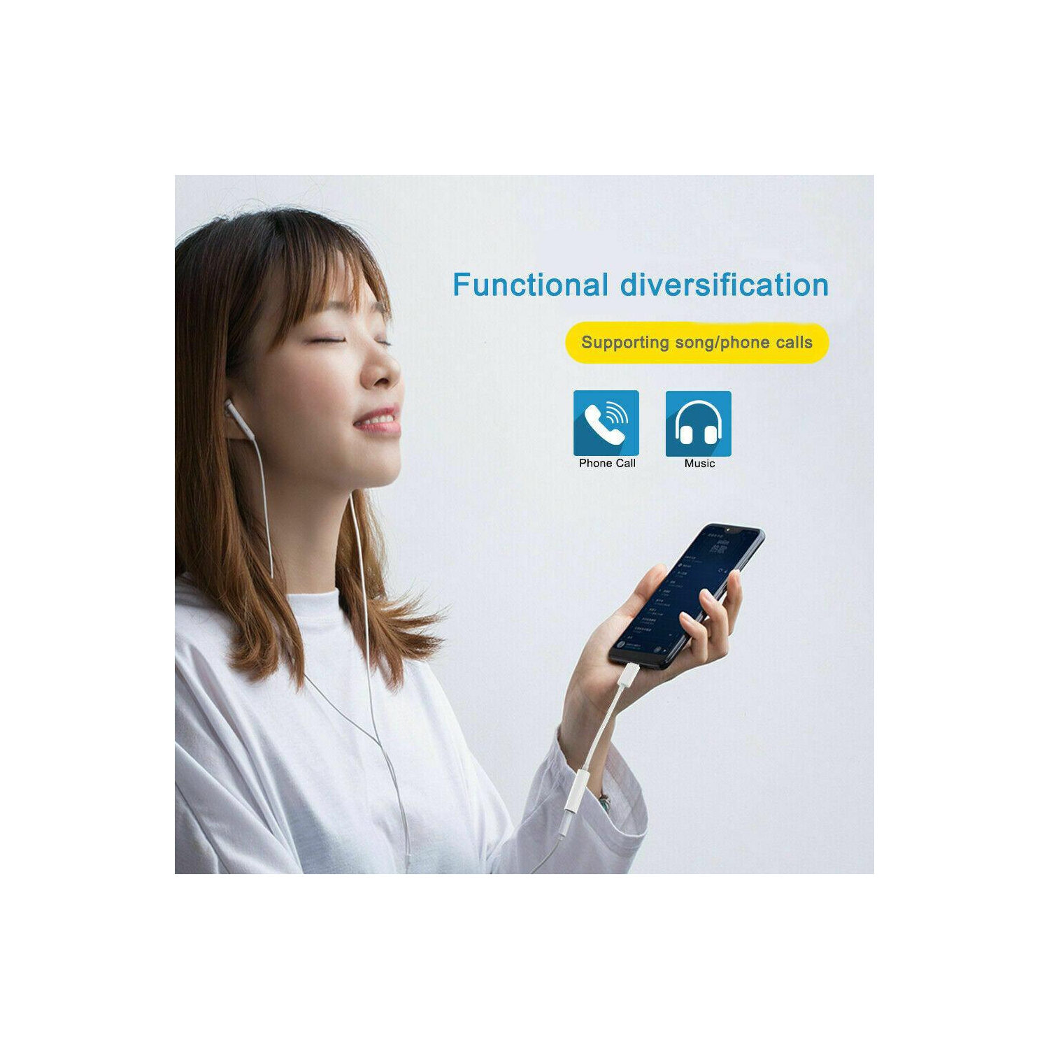 USB C to 3.5mm Headphone Jack Adapter in Aux Cable Lead Audio Converter Adapter