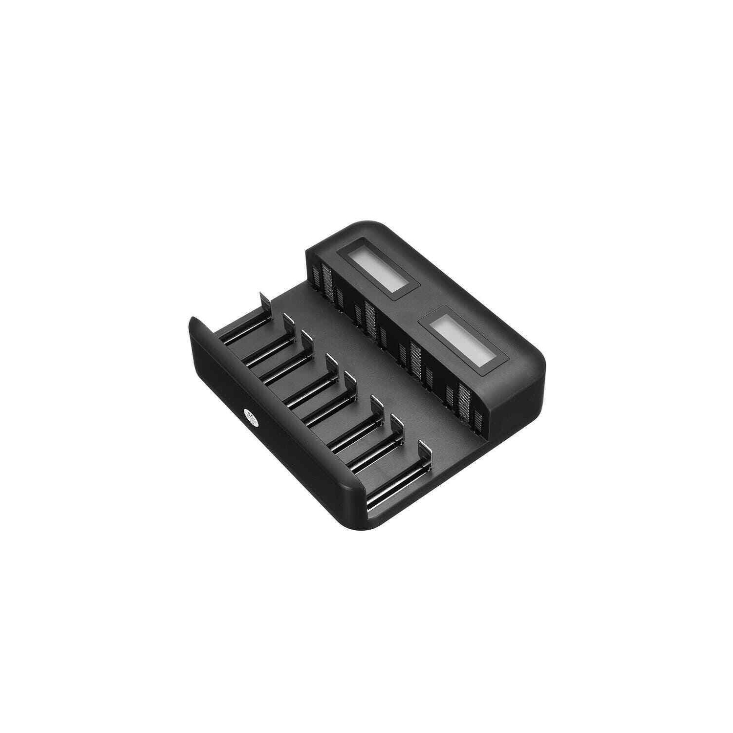 Chargeur de batterie intelligent USB à 8 fentes avec écran DEL pour la recharge AA AAA C D