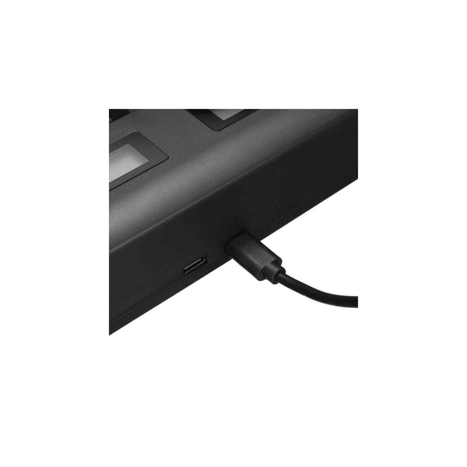 Chargeur de batterie intelligent USB à 8 fentes avec écran DEL pour la recharge AA AAA C D