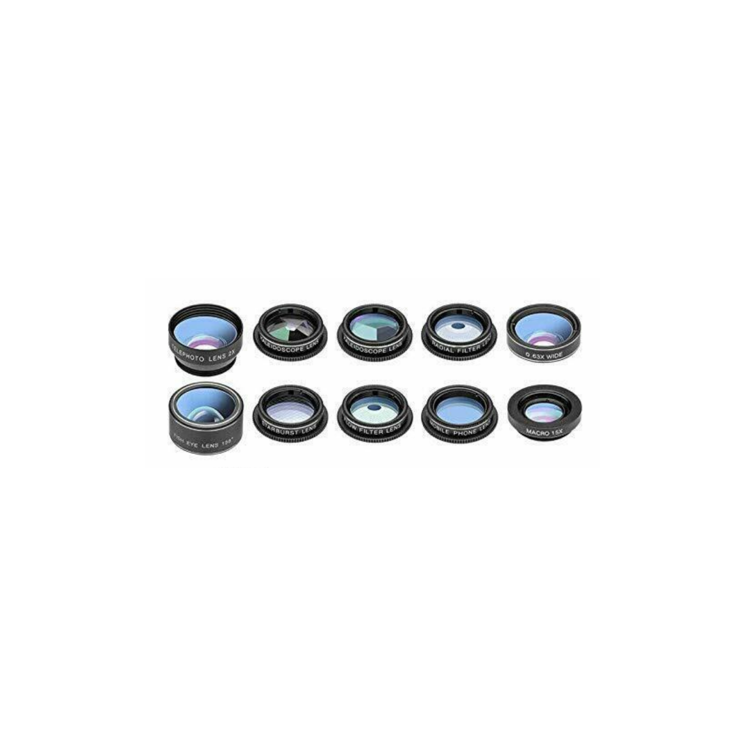 Phone Camera Lens 10 in 1 Cell Phone Lens Kit Macro Lens for iPhone and Android