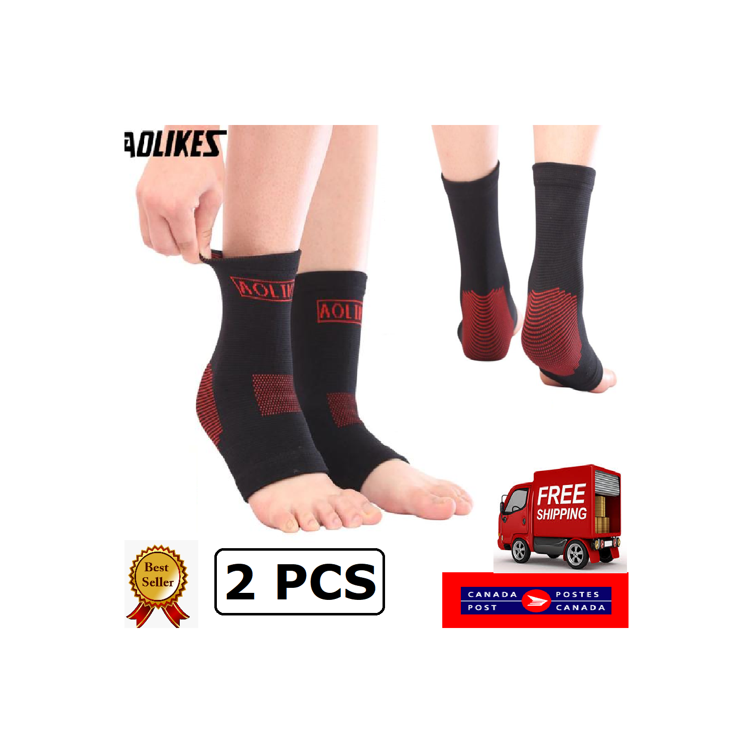 2Ankle Brace Support Achilles Tendon Wrap Sleeve Socks Basketball Protector Foot
