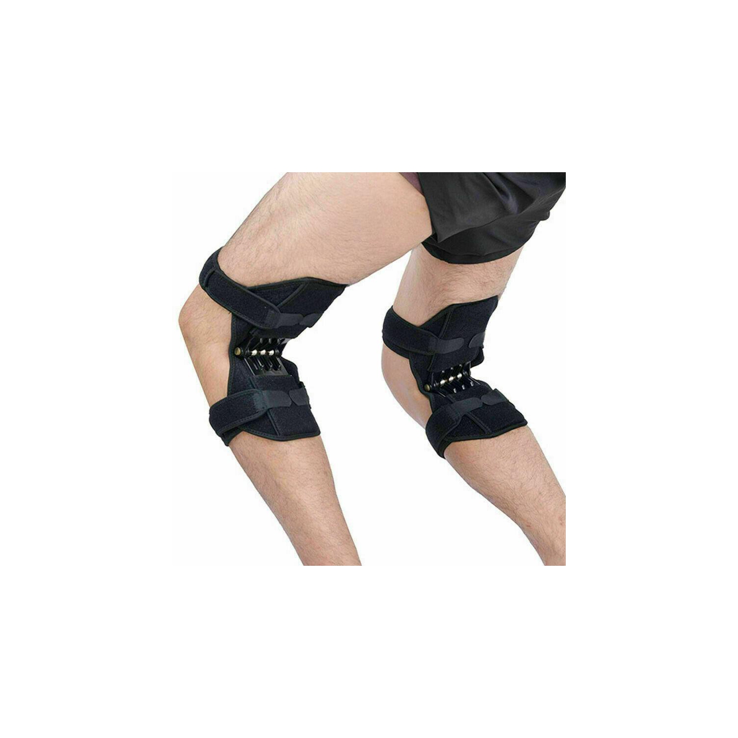 2 coussins de genoux à ressort électriques, support de jambe, rebond, barre stabilisatrice, nouveau