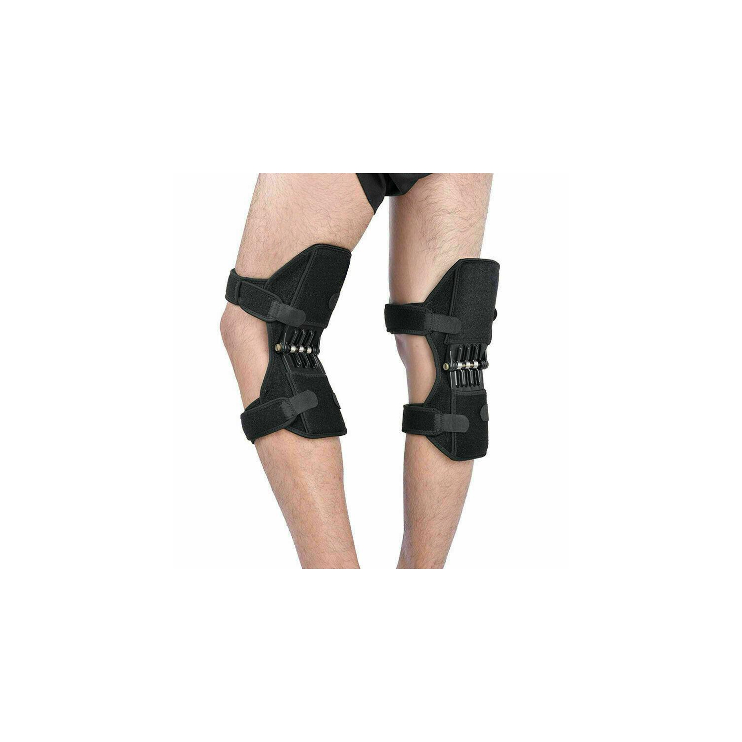 2 coussins de genoux à ressort électriques, support de jambe, rebond, barre stabilisatrice, nouveau