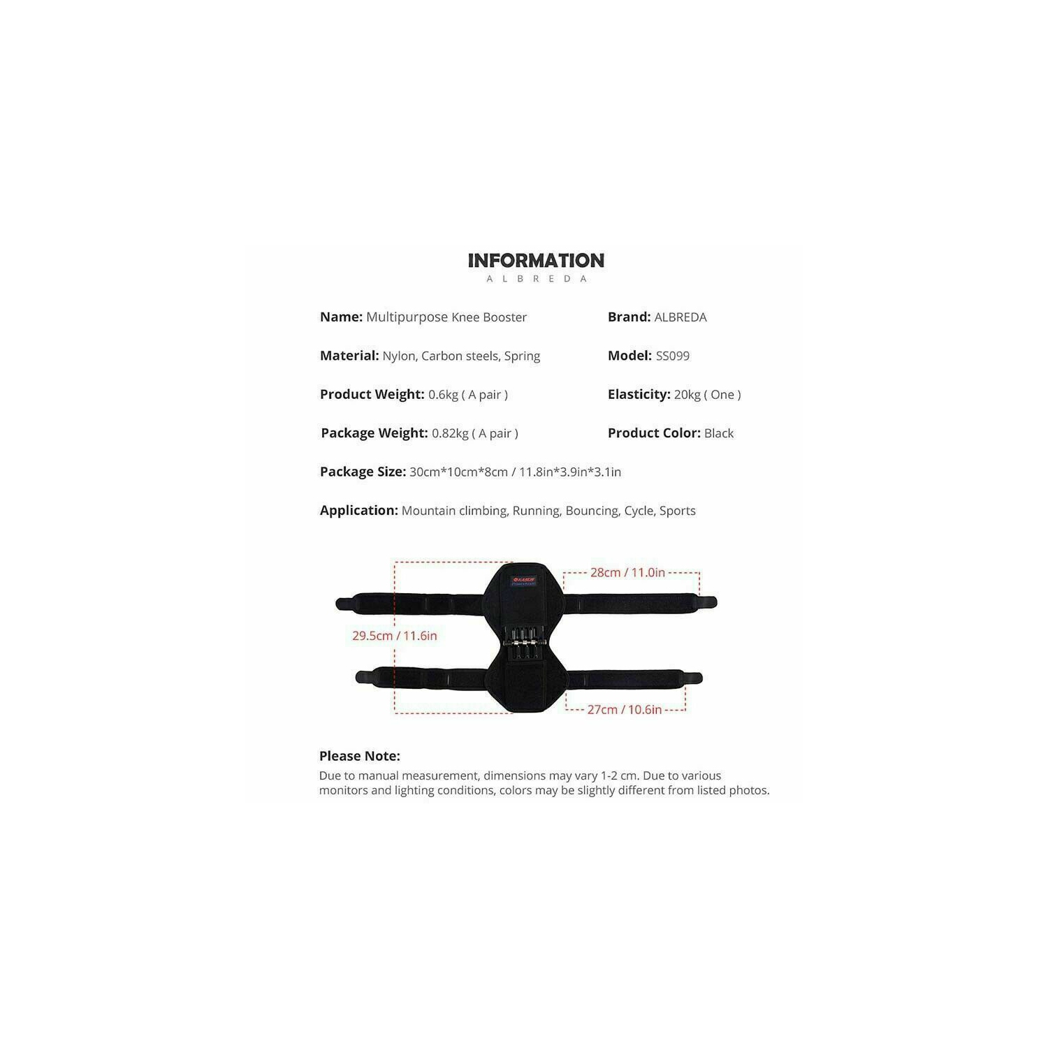 2 coussins de genoux à ressort électriques, support de jambe, rebond, barre stabilisatrice, nouveau