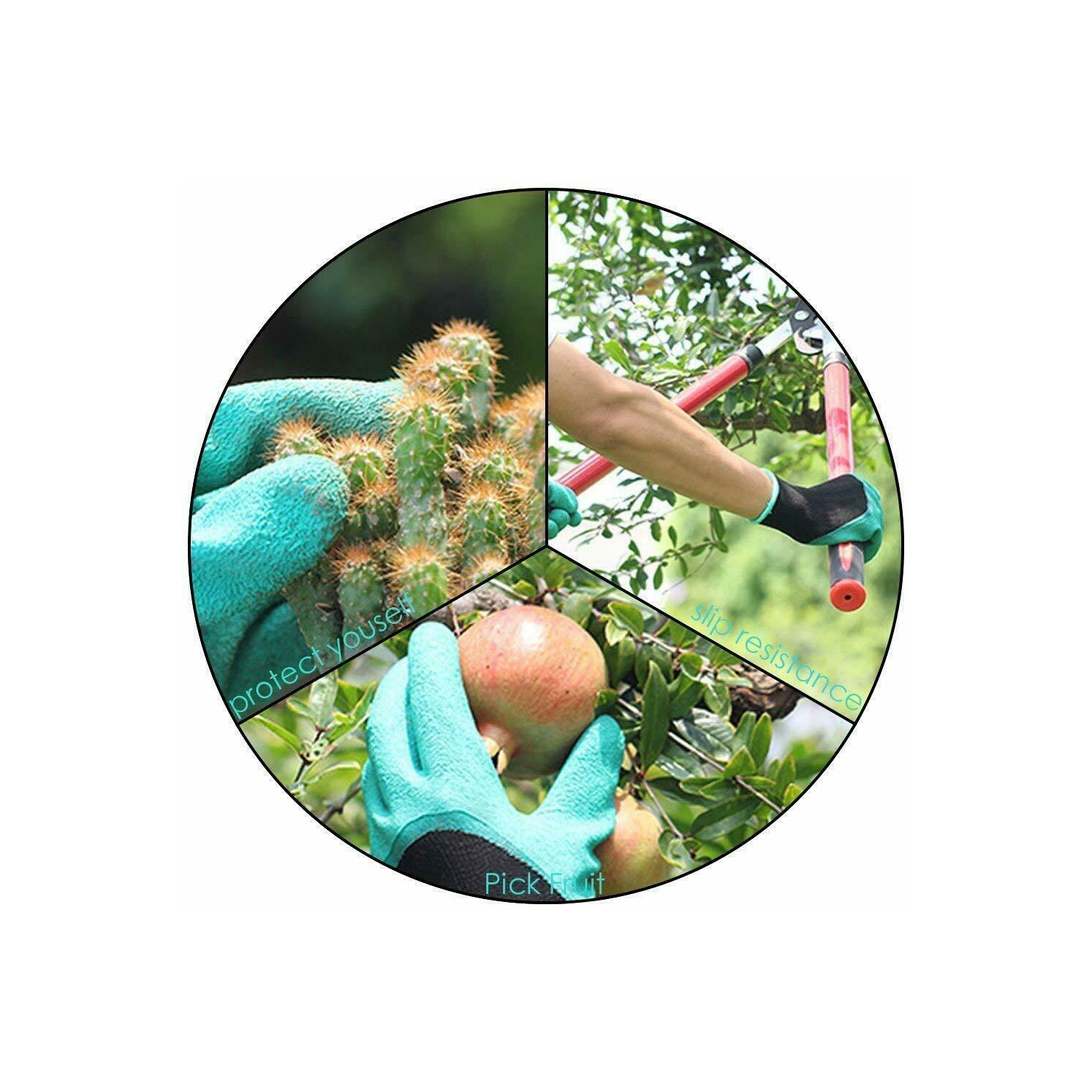 Garden Gloves with Claws for Digging Planting Gardening ABS Tool for Home Pot