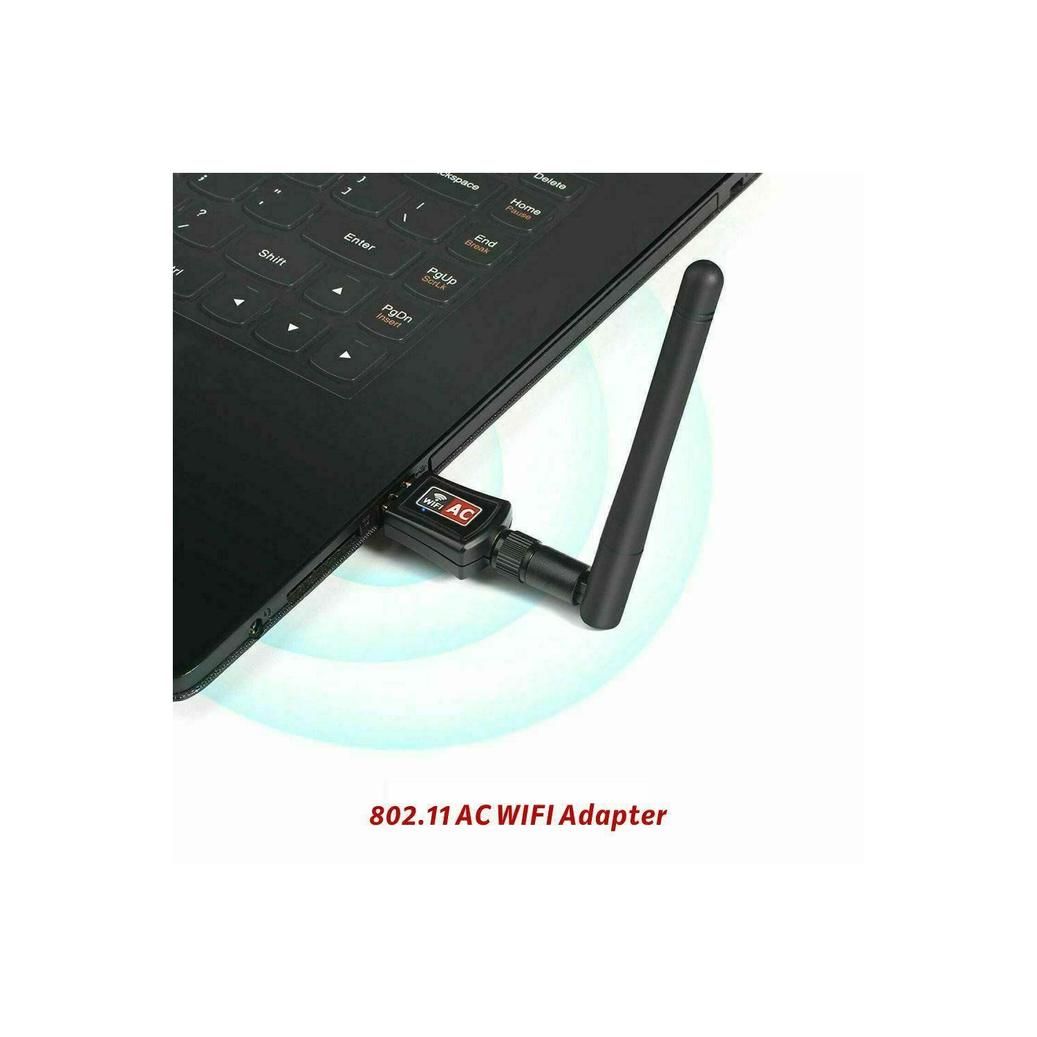 Adaptateur sans fil USB Wi-Fi 802.11ac AC600; clé WPS; Antenne bibande 5 GHz; Antenne 5 dBi