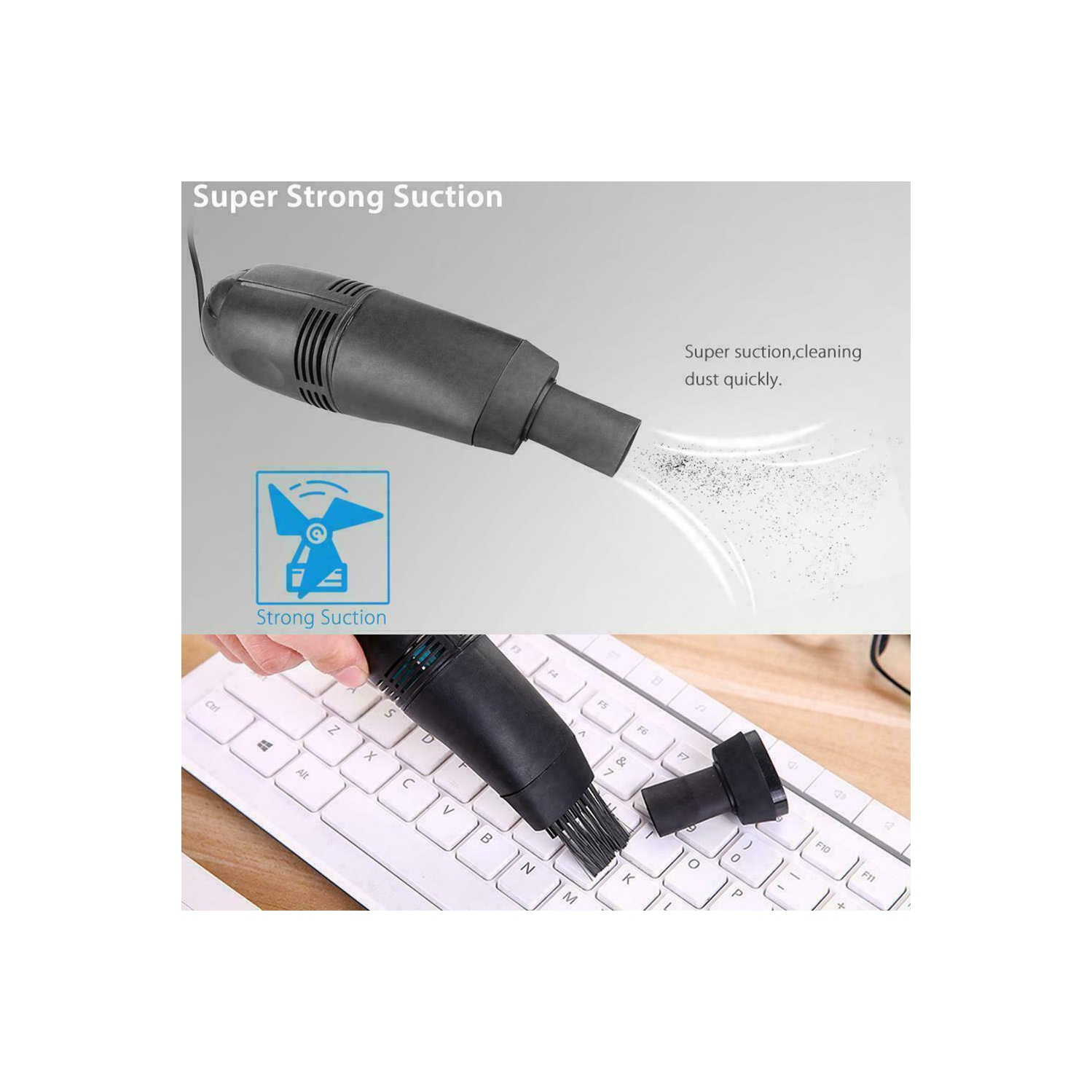 Mini Computer – aspirateur pour clavier USB, trousse de nettoyage de brosse pour ordinateur portatif, trousse de nettoyage de poussière