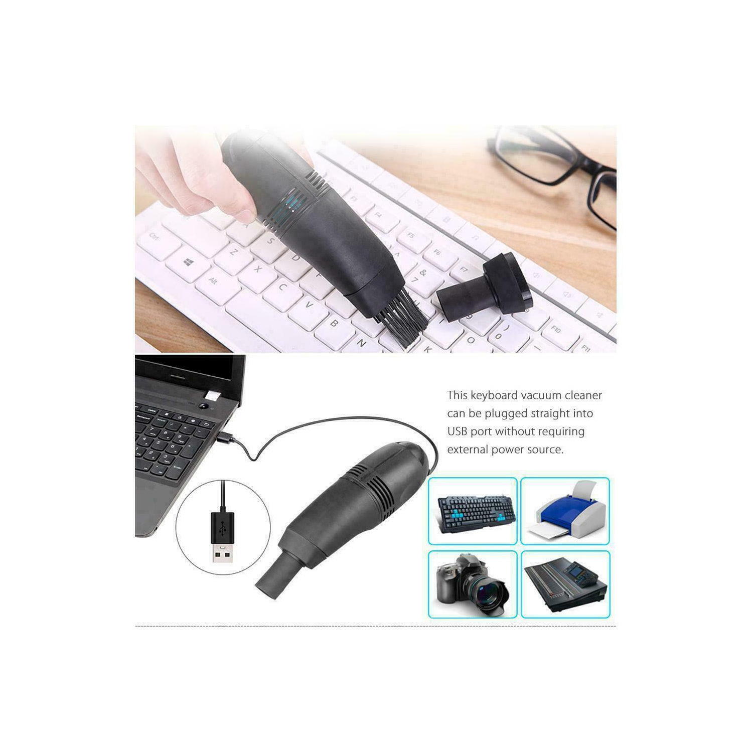 Mini Computer – aspirateur pour clavier USB, trousse de nettoyage de brosse pour ordinateur portatif, trousse de nettoyage de poussière
