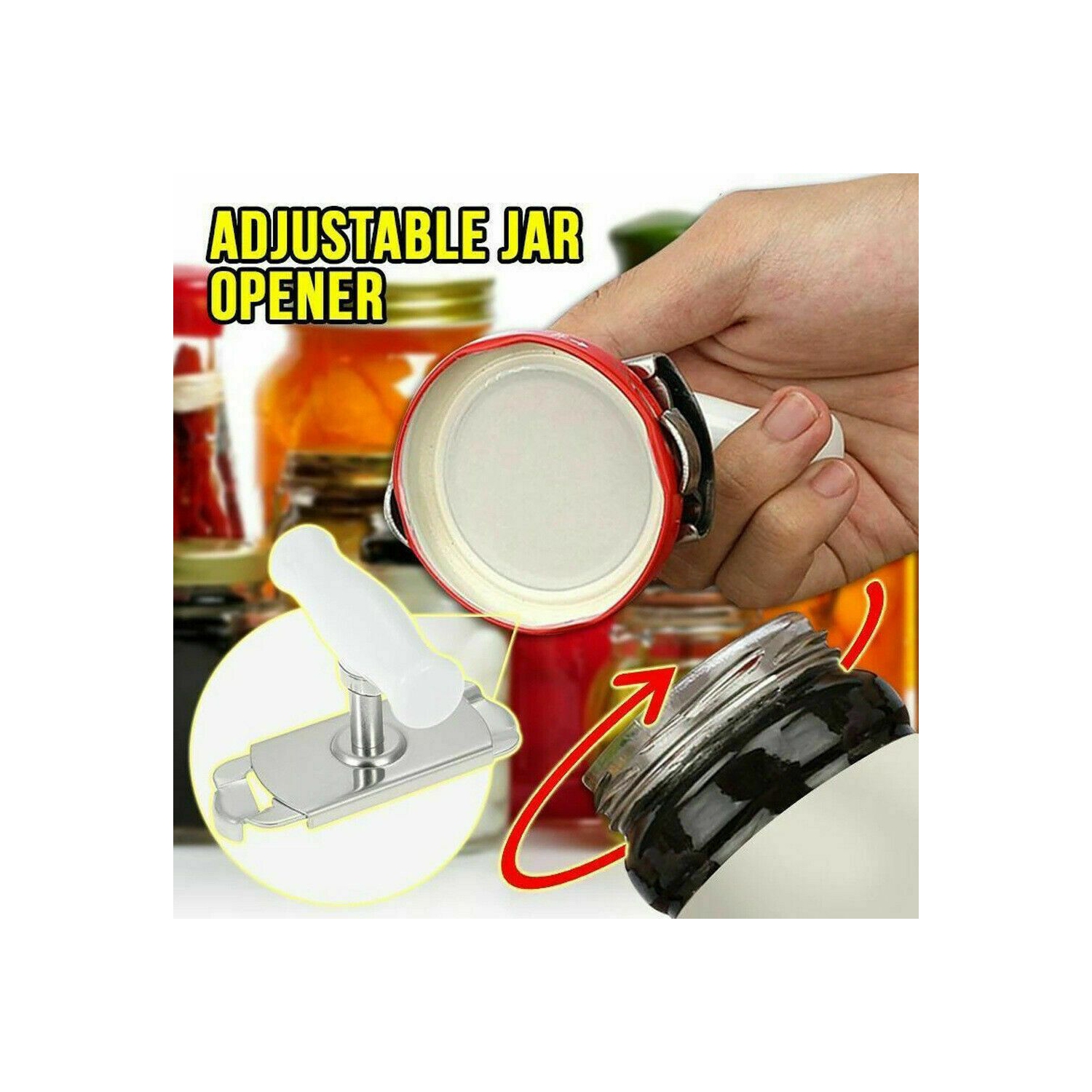 Ouvre-boîte manuel en acier inoxydable Easy Can Jar en bouteille avec ouvre-boîte réglable