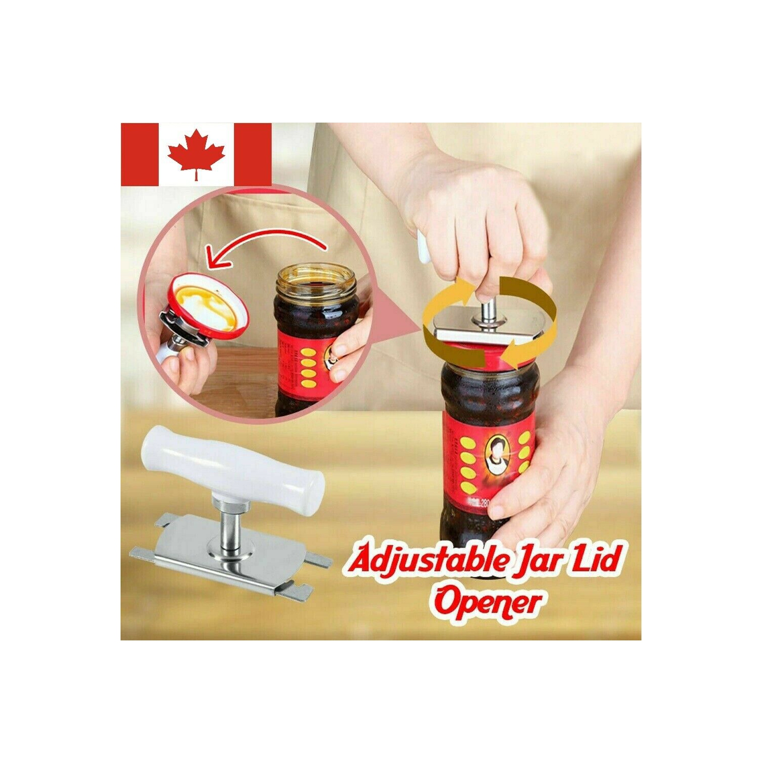 Ouvre-boîte manuel en acier inoxydable Easy Can Jar en bouteille avec ouvre-boîte réglable