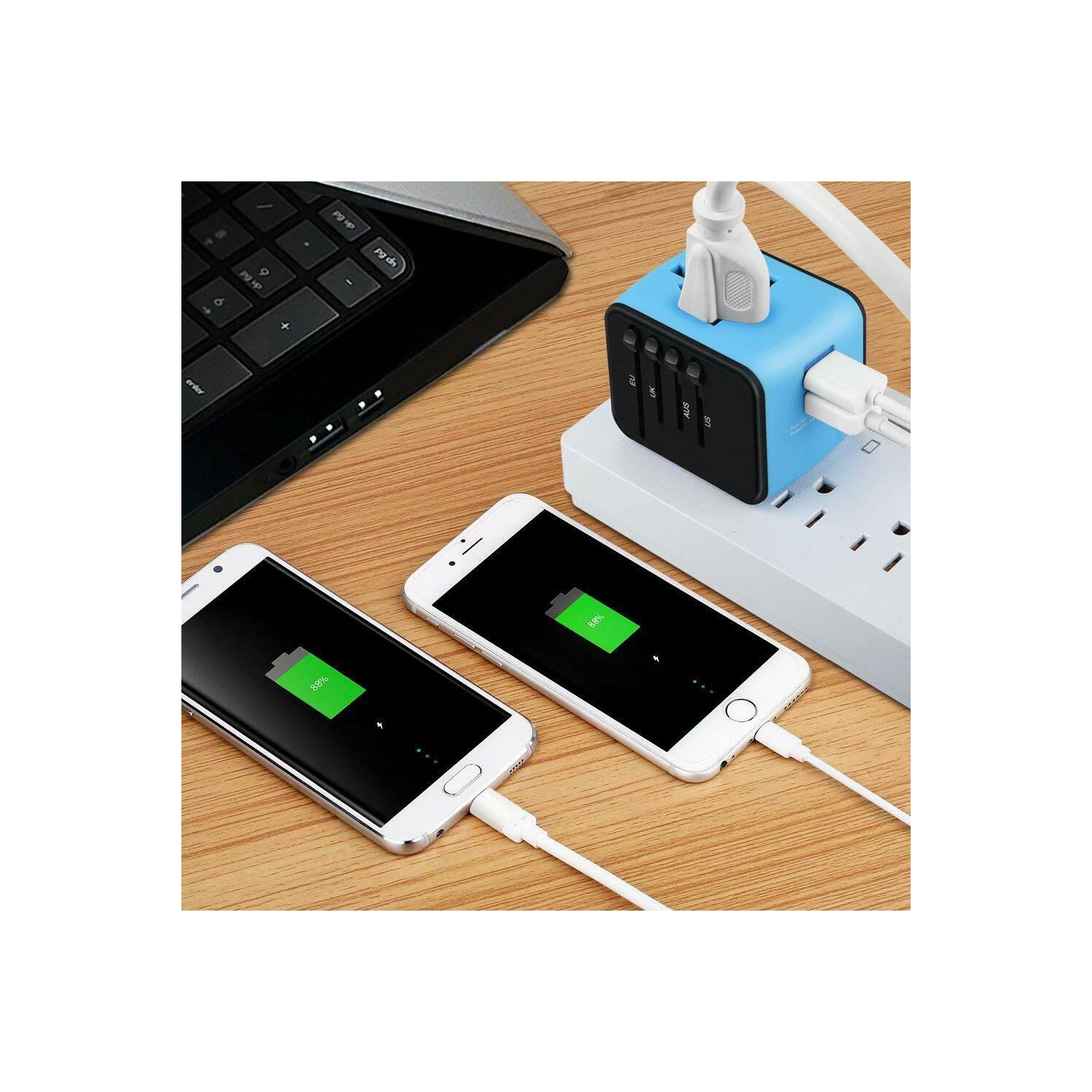 Universal International Travel Adapter 2 USB Power Plug Charger Converter Socket