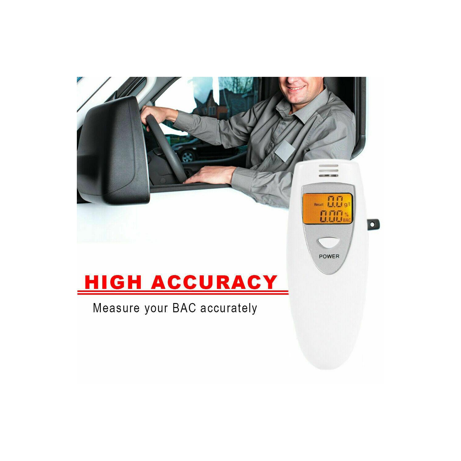Digital Portable Breath personal Breathalyzers Alcohol Tester with Mouthpiece CA