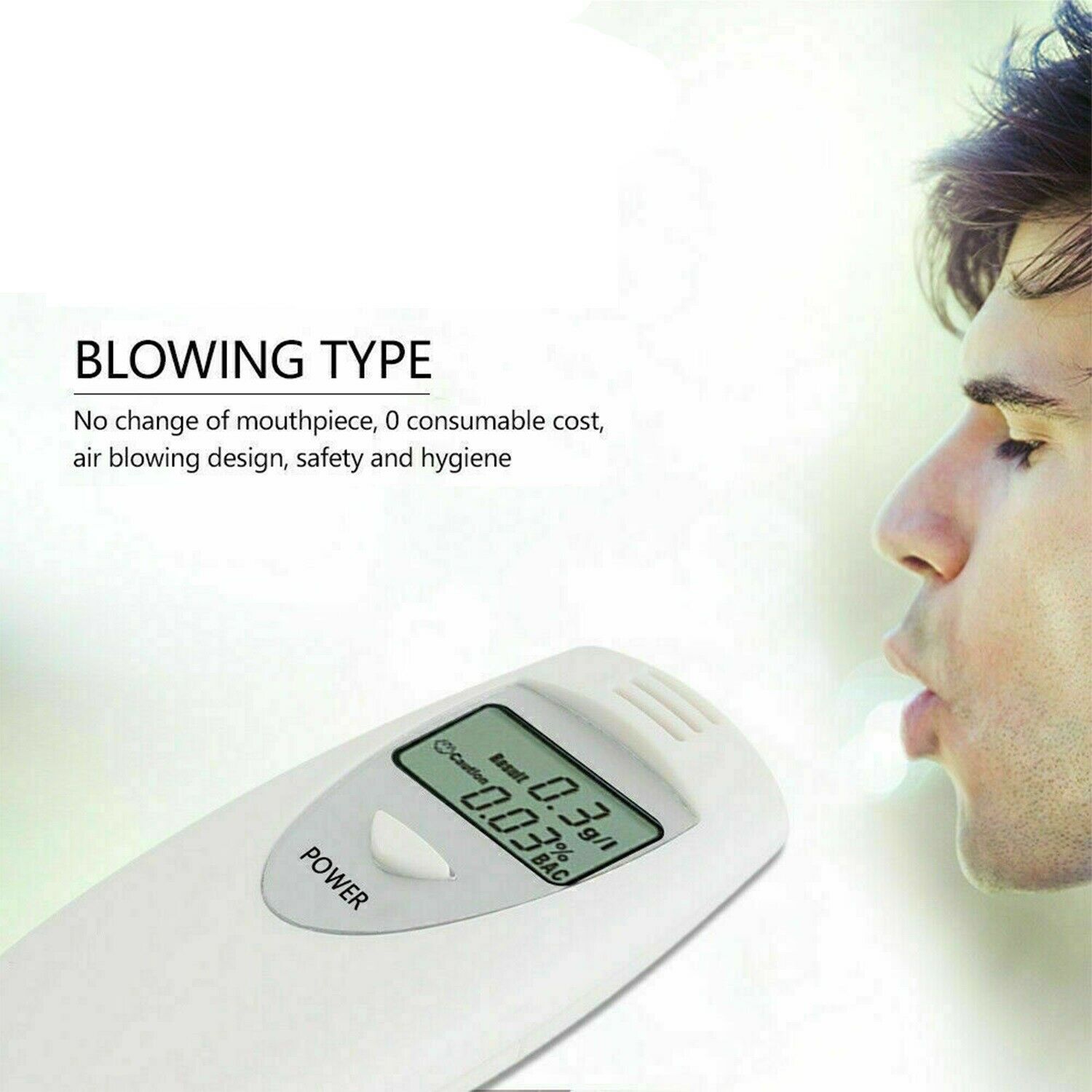 Digital Portable Breath personal Breathalyzers Alcohol Tester with Mouthpiece CA