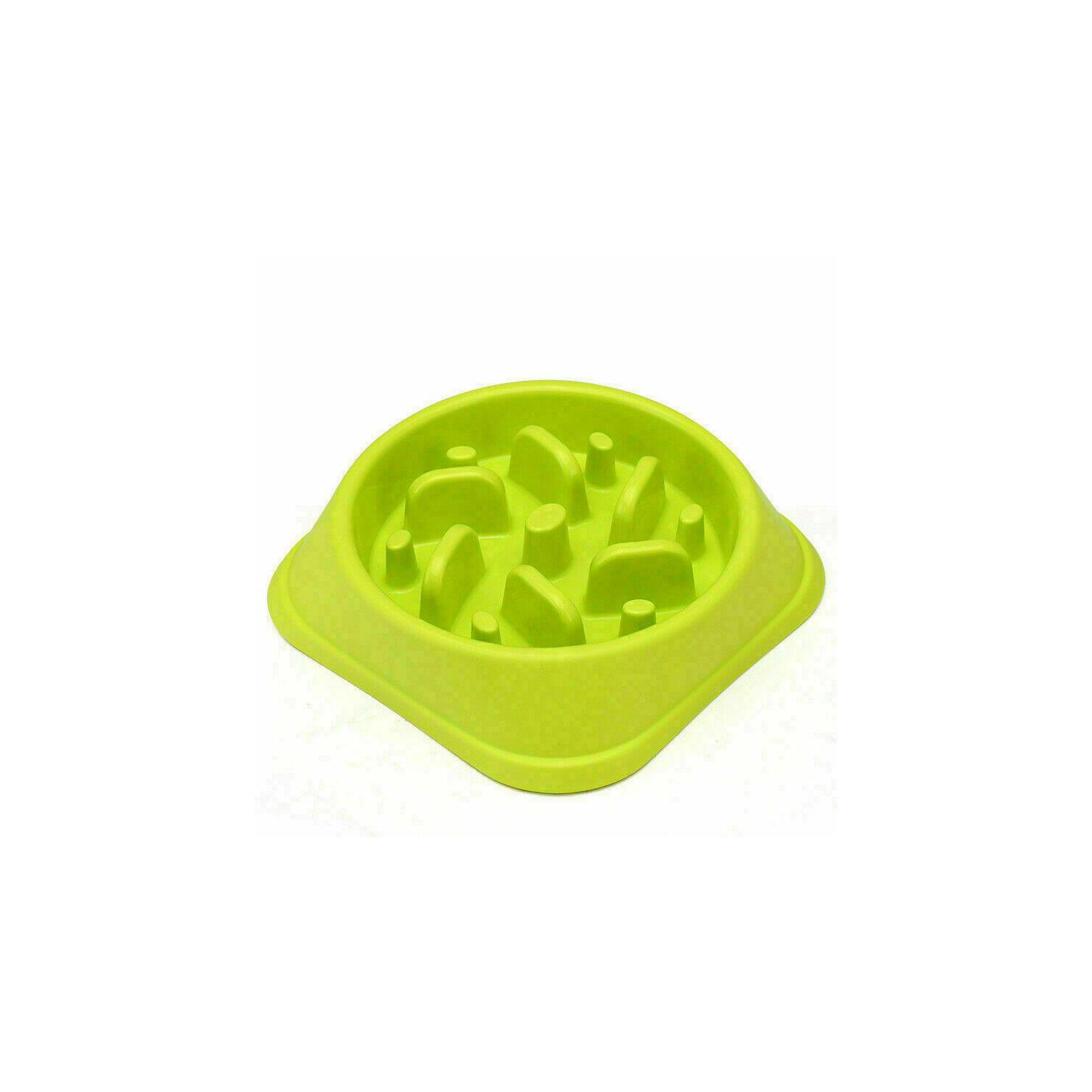 Pet Dog Cat Slow Food Healthy Anti Slip Gulp Feed Interactive Dish Bowl