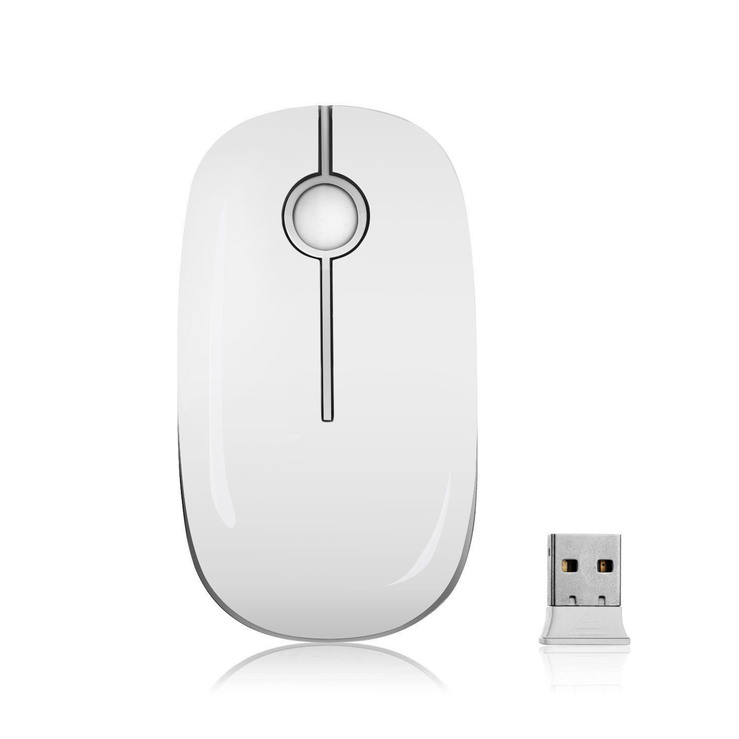 Jelly Comb Slim Wireless Mouse White Silver