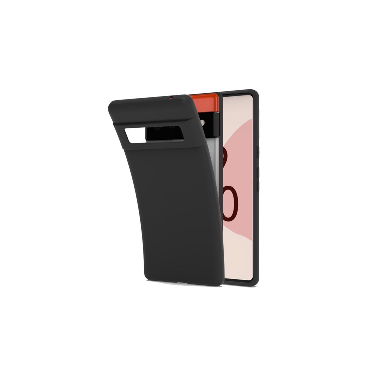 【CSmart】 Étui de protection arrière ultra fin et souple en silicone TPU Jelly pour Google Pixel 6, noir