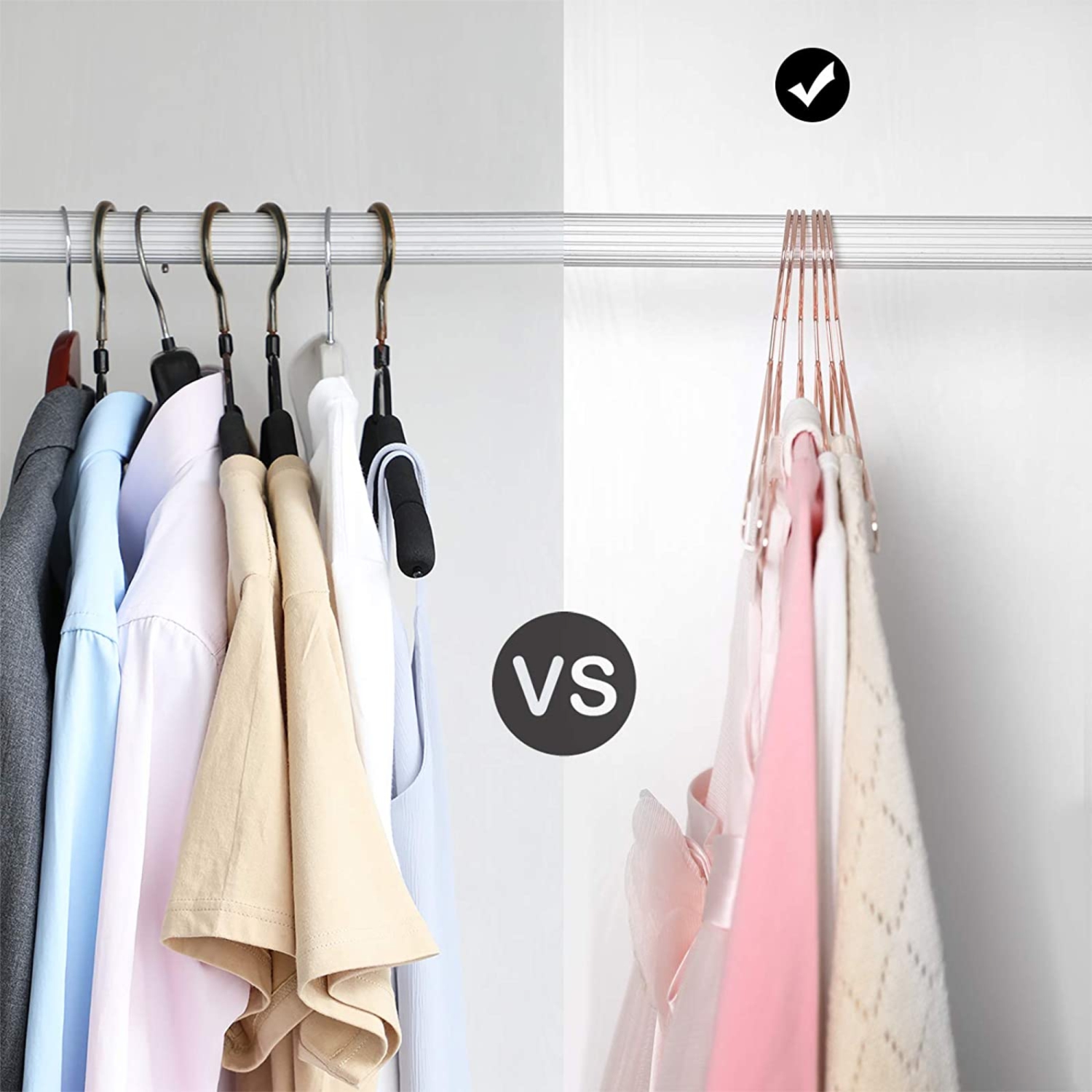 Lot de 20 cintres en métal pour enfants, or rose