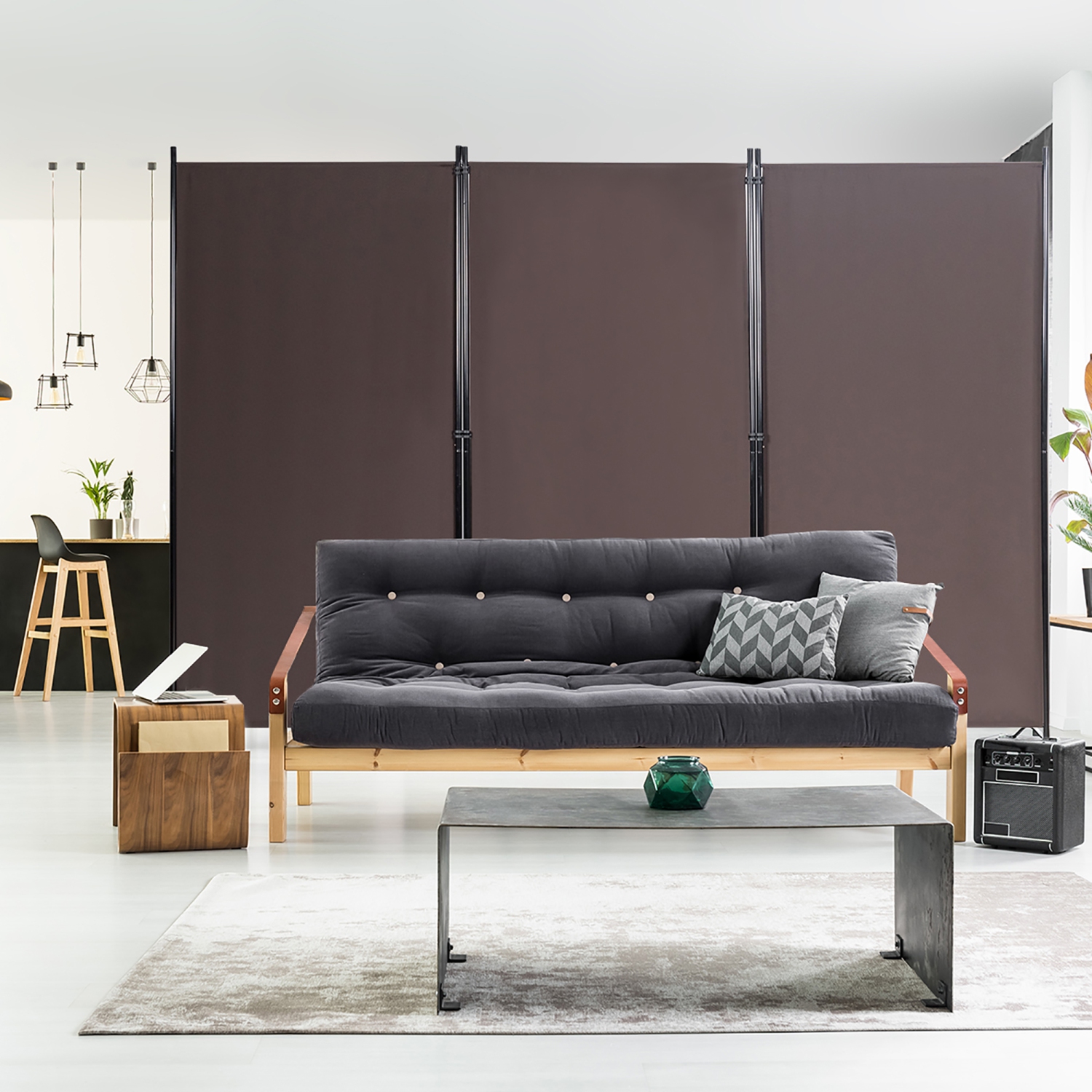 Écran de confidentialité pliable à 3 panneaux de Costway pour salle de travail