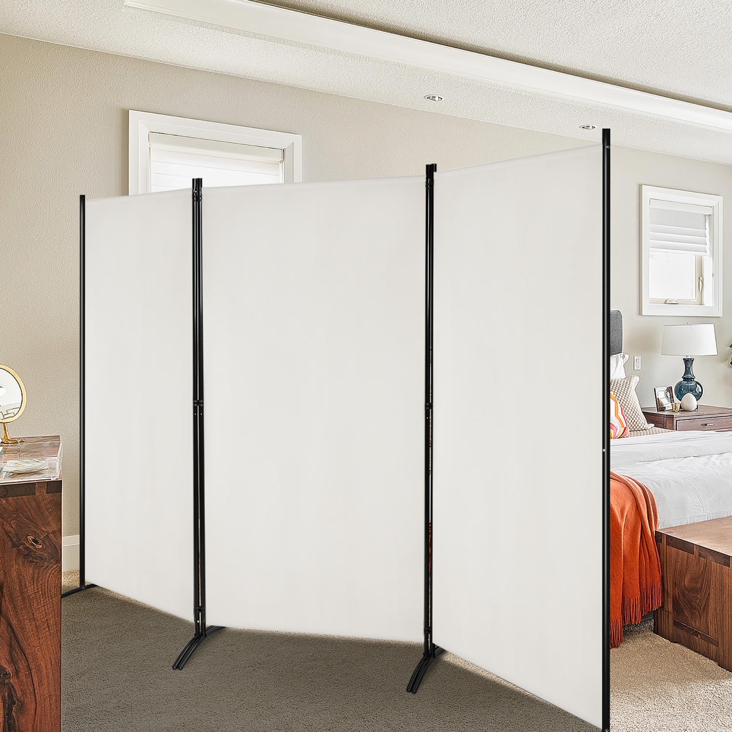 Costway 3-Panel Room Divider Folding Privacy Partition Screen for Office Room