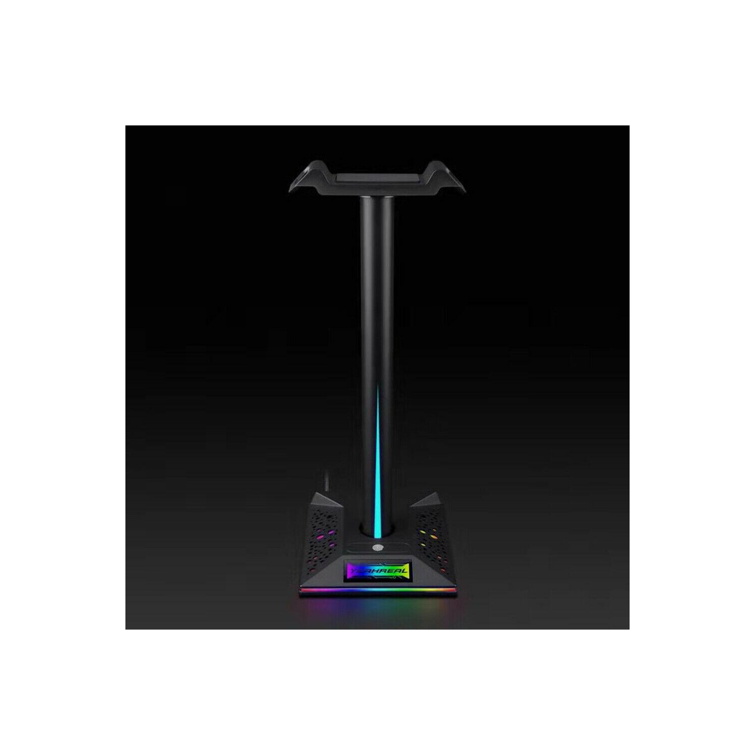 RGB Headphones Desktop Stand Gaming Headset Holder with 3.5mm 2 USB Ports