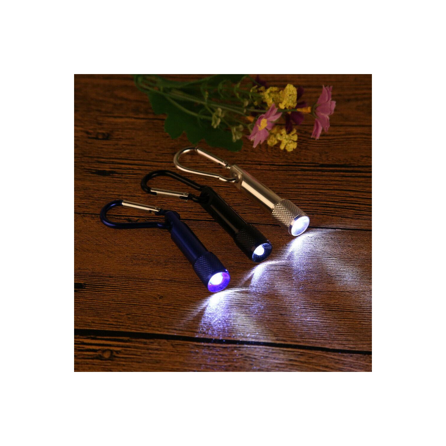 Portable Mini Handy Sport Outdoor LED Flashlight Torch Light With Carabiner