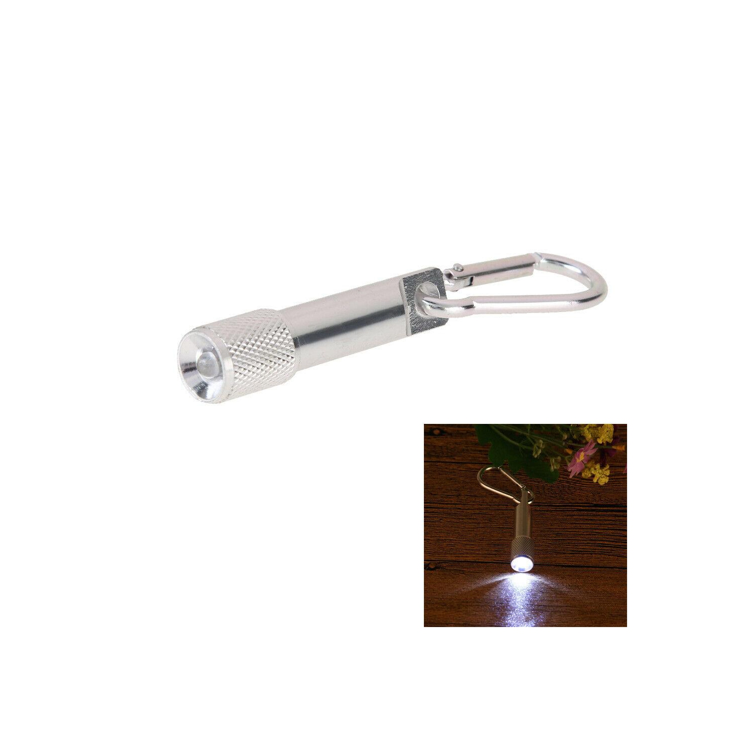 Portable Mini Handy Sport Outdoor LED Flashlight Torch Light With Carabiner