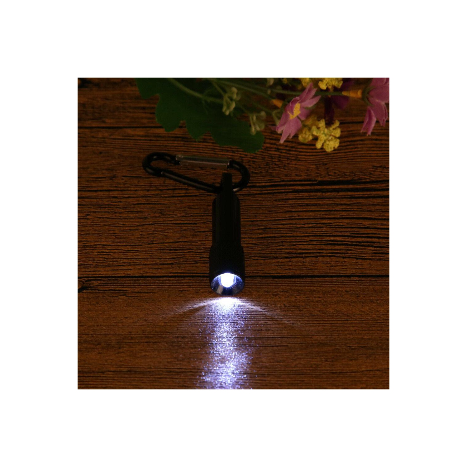 Portable Mini Handy Sport Outdoor LED Flashlight Torch Light With Carabiner