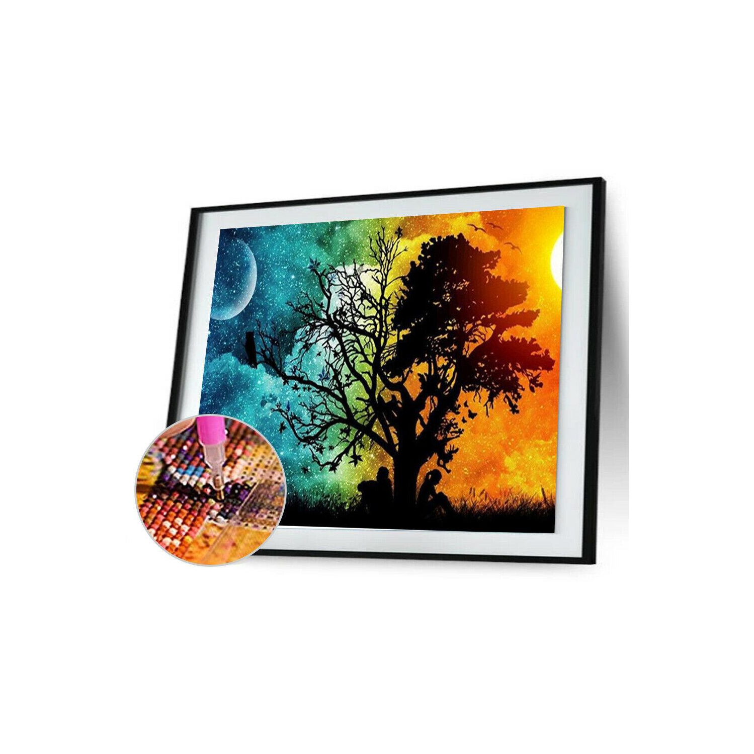 Full Drill Diamond Tree Painting DIY Mosaic Cross Stitch Embroidery Decor