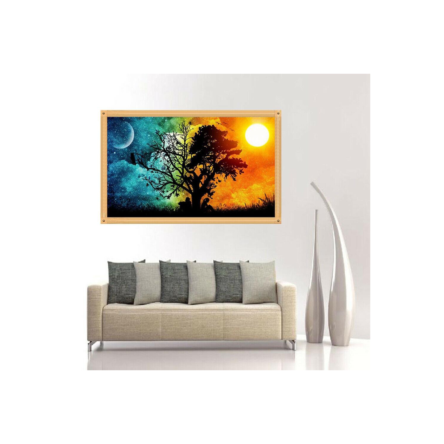 Full Drill Diamond Tree Painting DIY Mosaic Cross Stitch Embroidery Decor