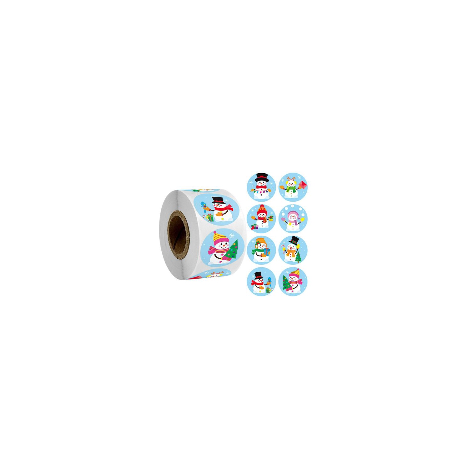 500pcs/Roll Christmas Stickers Candy Bag Sealing Sticker Set for New Year