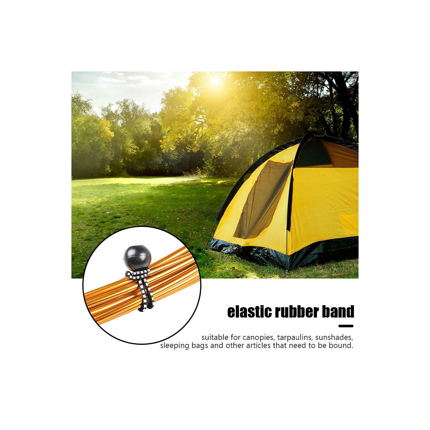 Elastic Tent Bungees Ball Fixing Rope Awning Canopy Bungee Cords