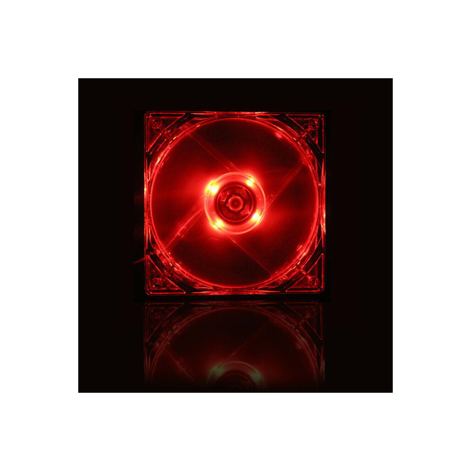 12cm 120mm RED LED 12V 4Pin Computer PC Case Cooler CPU Cooling LED Fan