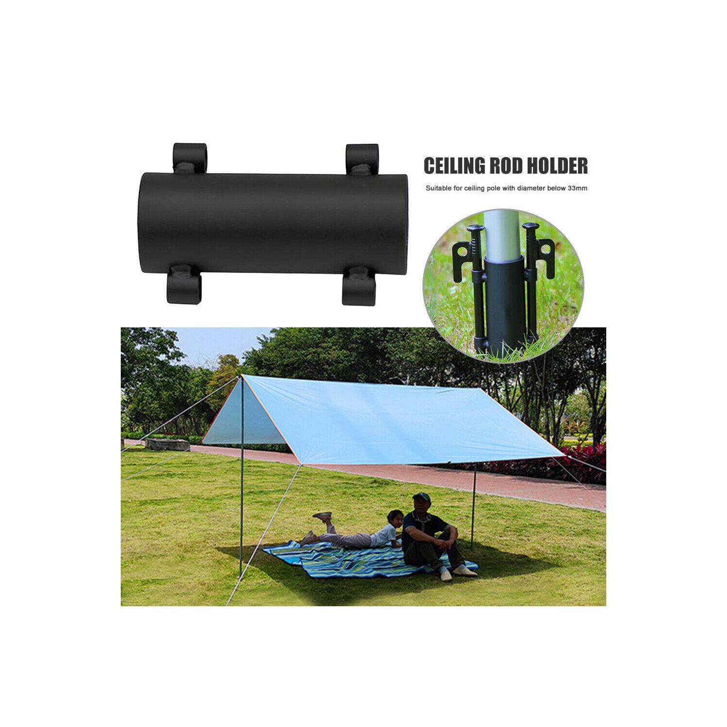 Outdoor Camping Tent Awning Rod Holder Nail Windproof Canopy Fix