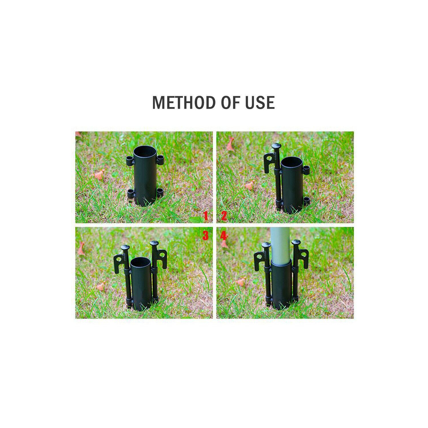 Auvent de camping à tube fixe résistant au vent pour poteau d'auvent de tente