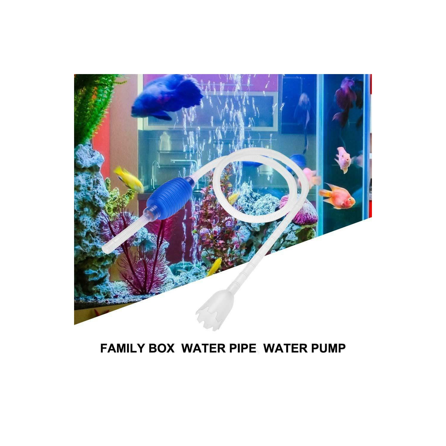 Filtre à succion siphon pour gravier pour aquarium à vide changement d'eau