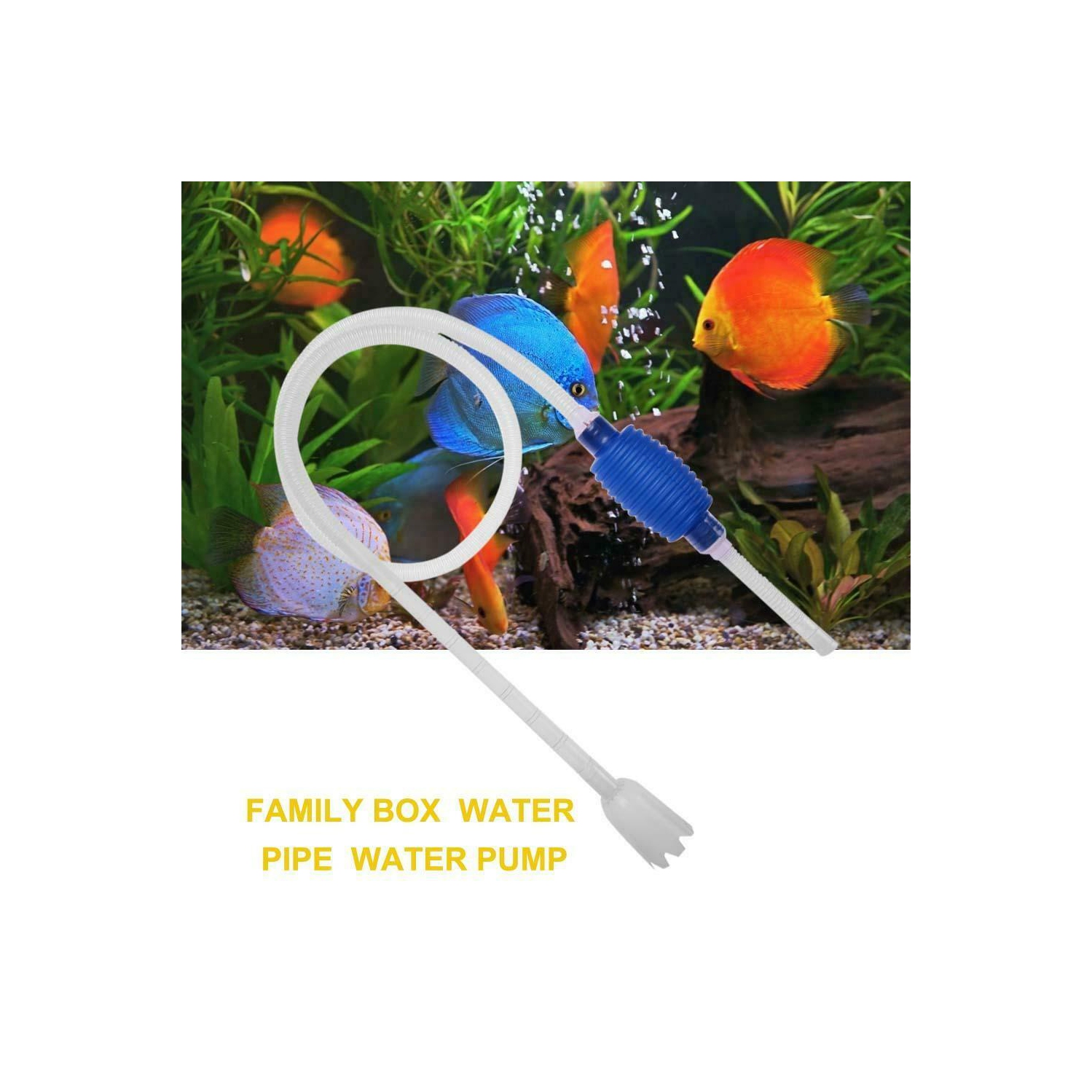 Filtre à succion siphon pour gravier pour aquarium à vide changement d'eau