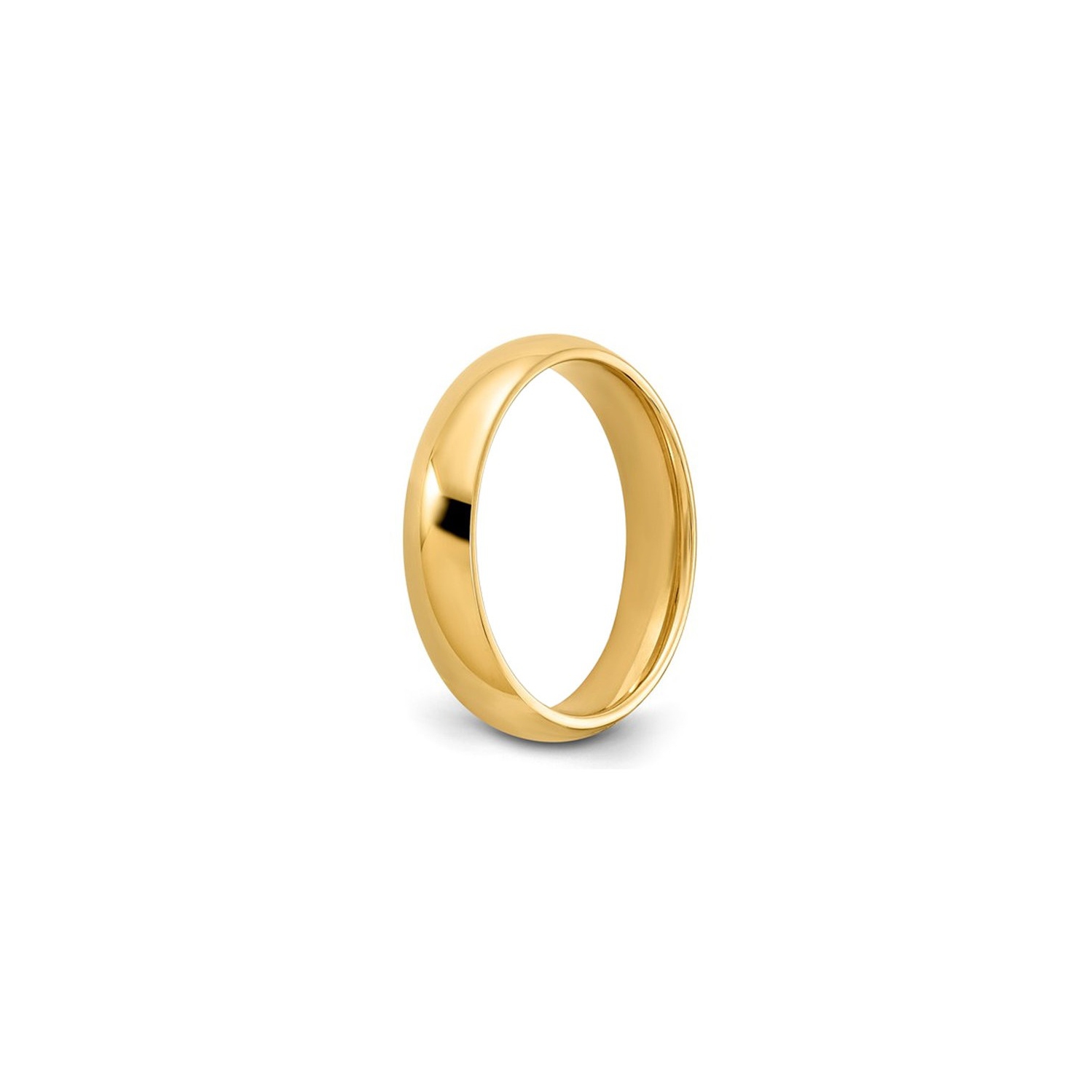 Ladies or Mens 14K Yellow Gold Comfort Fit 5mm Wedding Band Ring