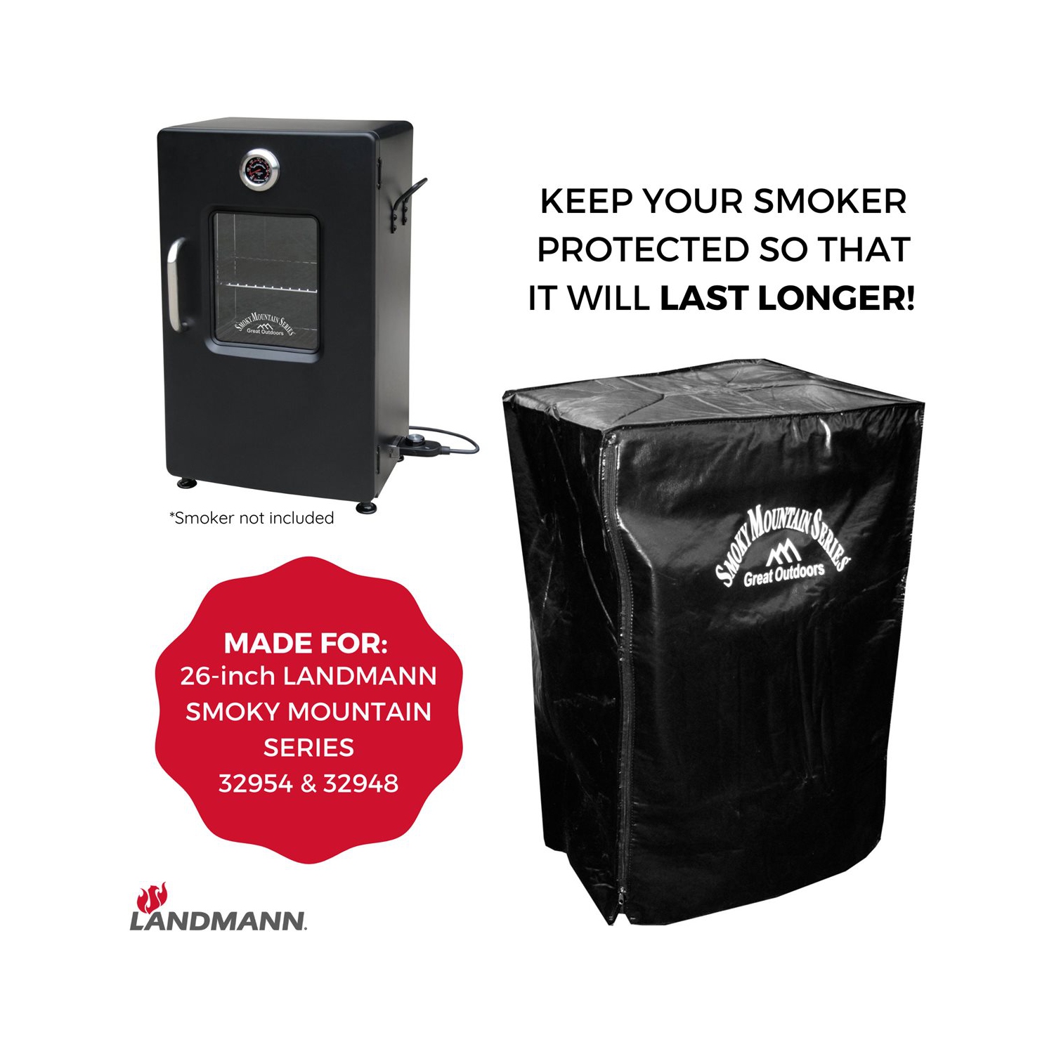 Landmann 26 inch Electric Smoker Cover Black Best Buy Canada