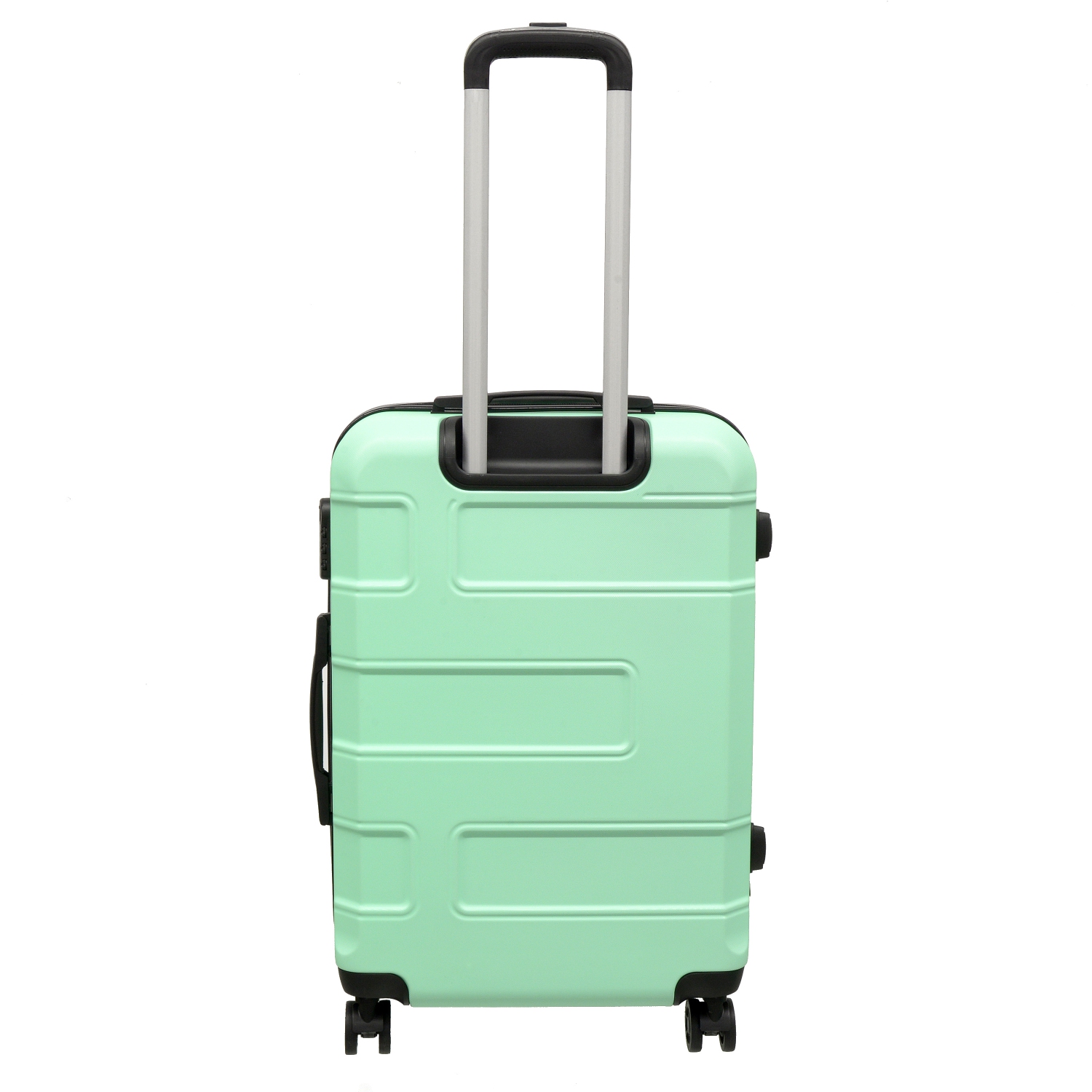 NICCI Deco Collection ABS Plastic 4-Wheel Spinner Hardside Luggage 24" Medium, Mint Green