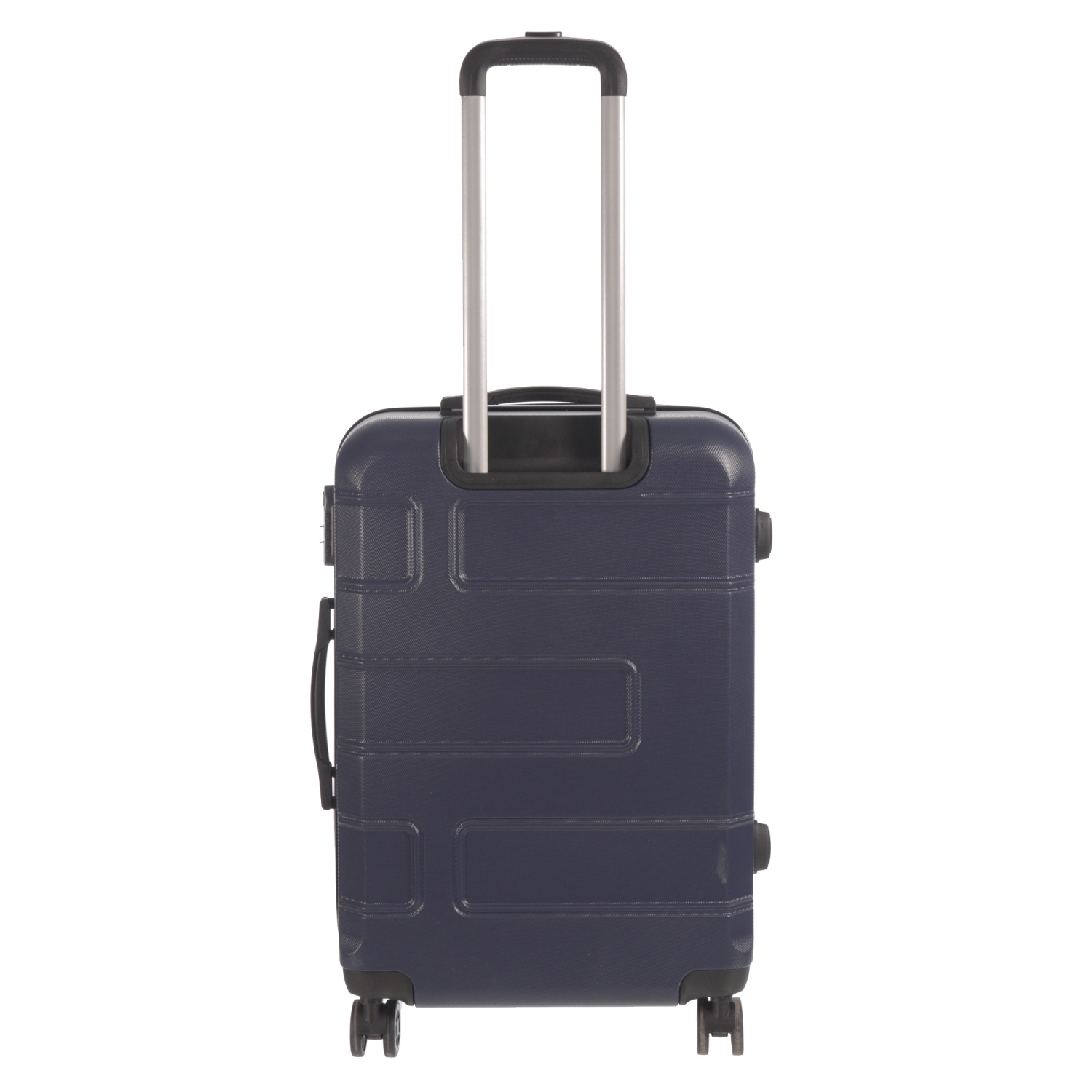 NICCI – valise rigide à 4 roulettes pivotantes de la collection Deco en plastique ABS, moyen, 24 po, bleu foncé