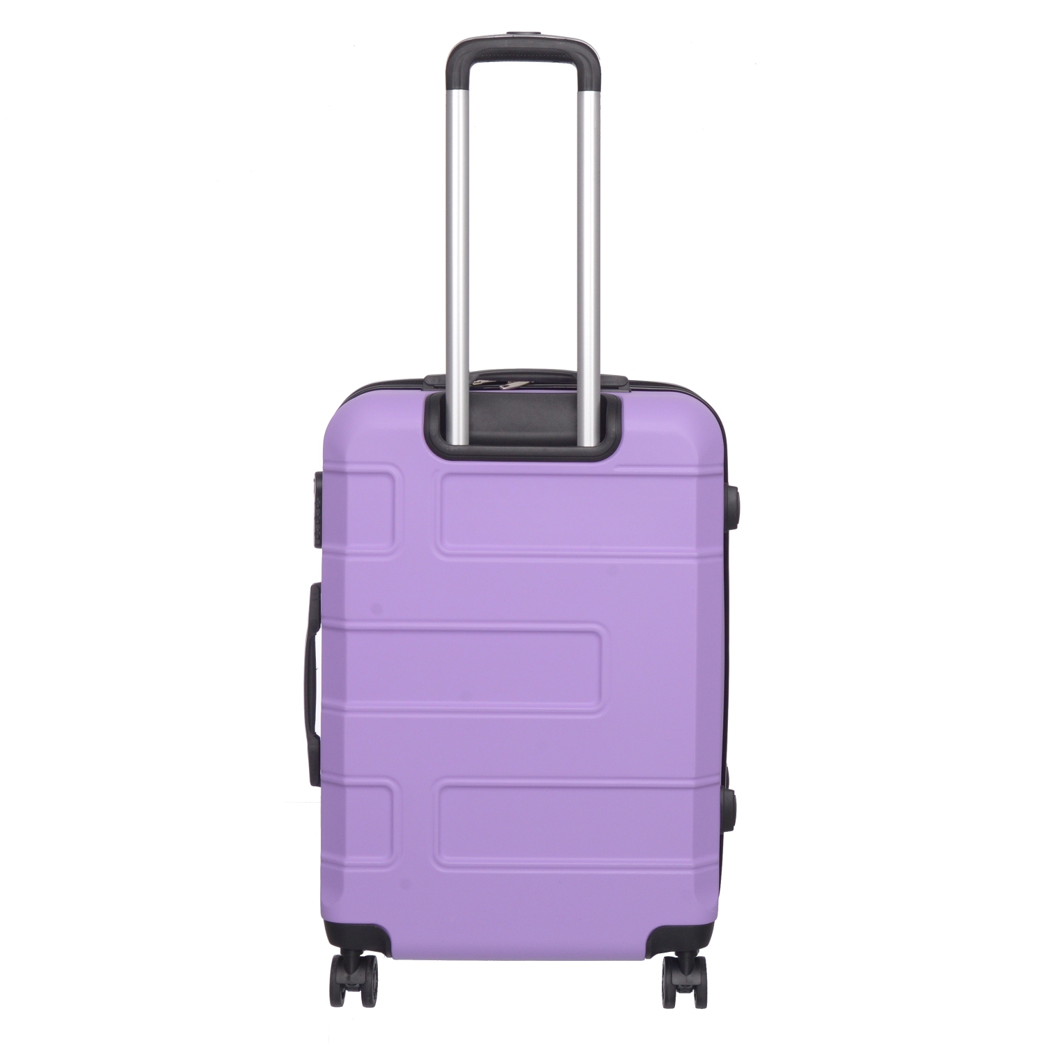 NICCI Deco Collection ABS Plastic 4-Wheel Spinner Hardside Luggage 24" Medium, Lilac