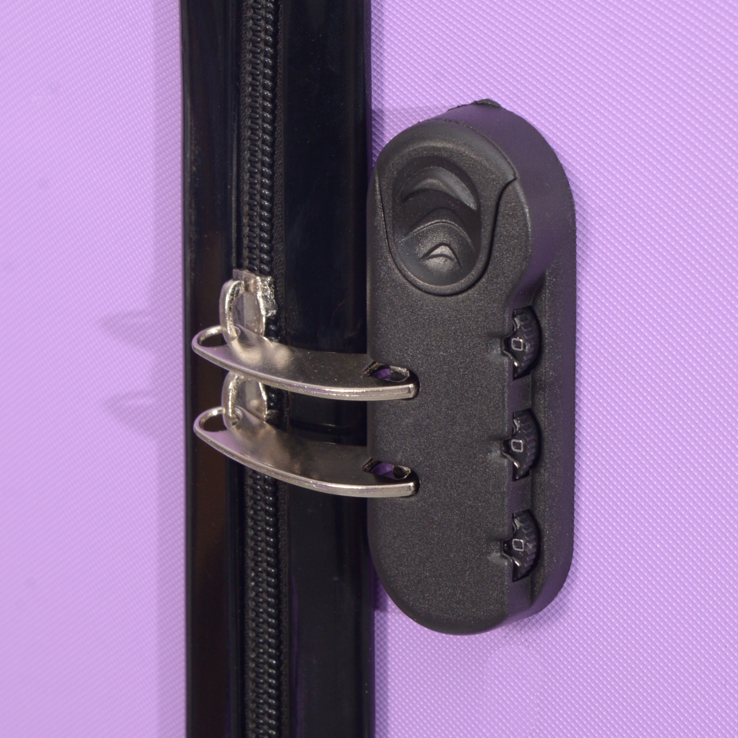 NICCI Deco Collection ABS Plastic 4-Wheel Spinner Hardside Luggage 24" Medium, Lilac