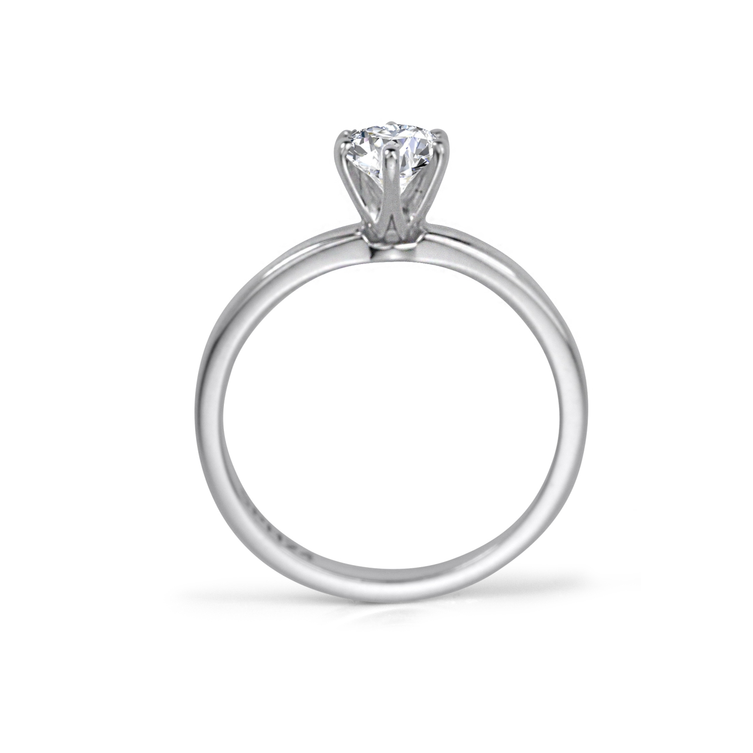 0.7 Carat Lab Grown Solitaire Diamond Ring in 14K White Gold