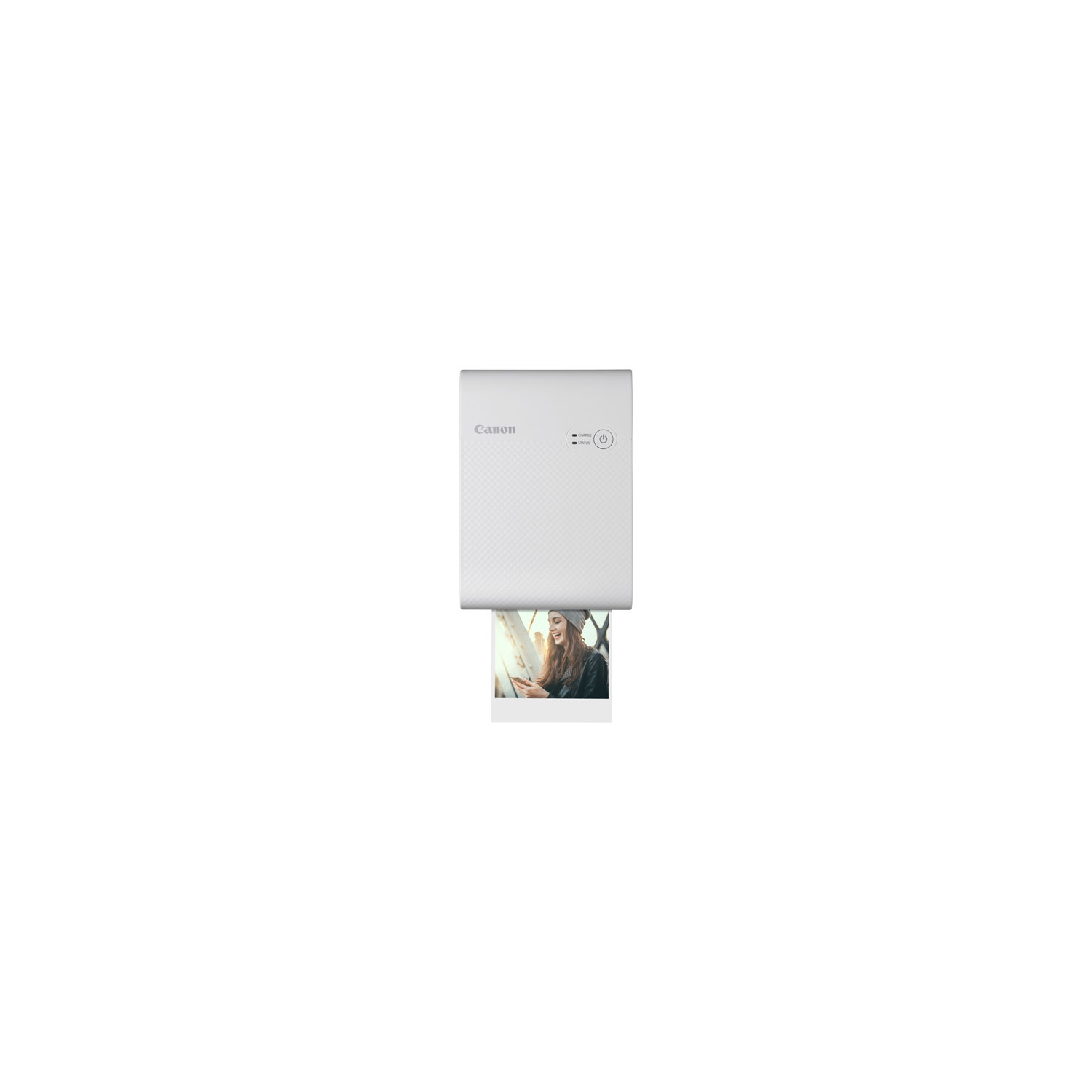 Boîte ouverte – imprimante photo compacte carrée SELPHY QX10 de Canon – Blanc